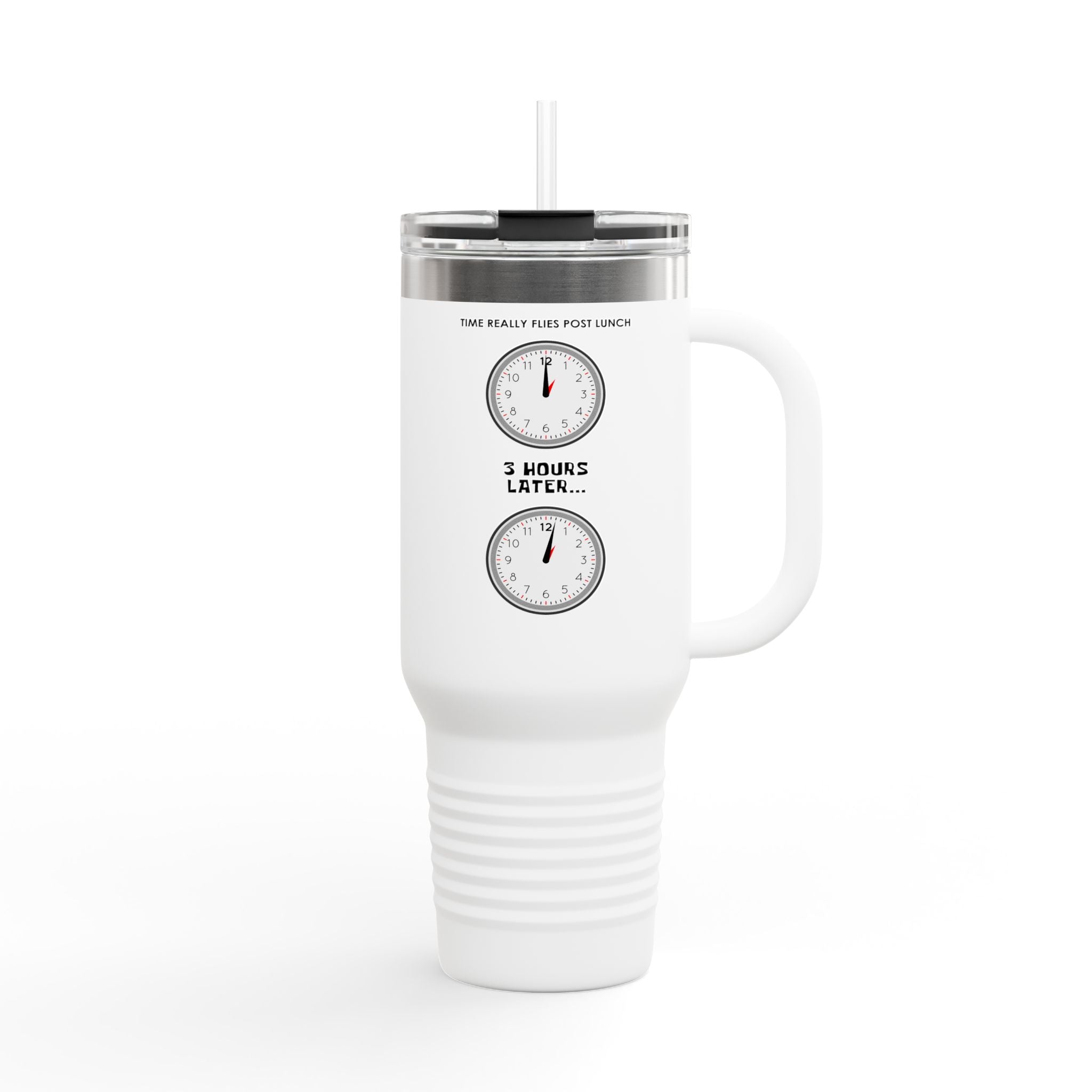 Post Lunch Woe Travel Mug – Dark Humor Afternoon Slump Tumbler