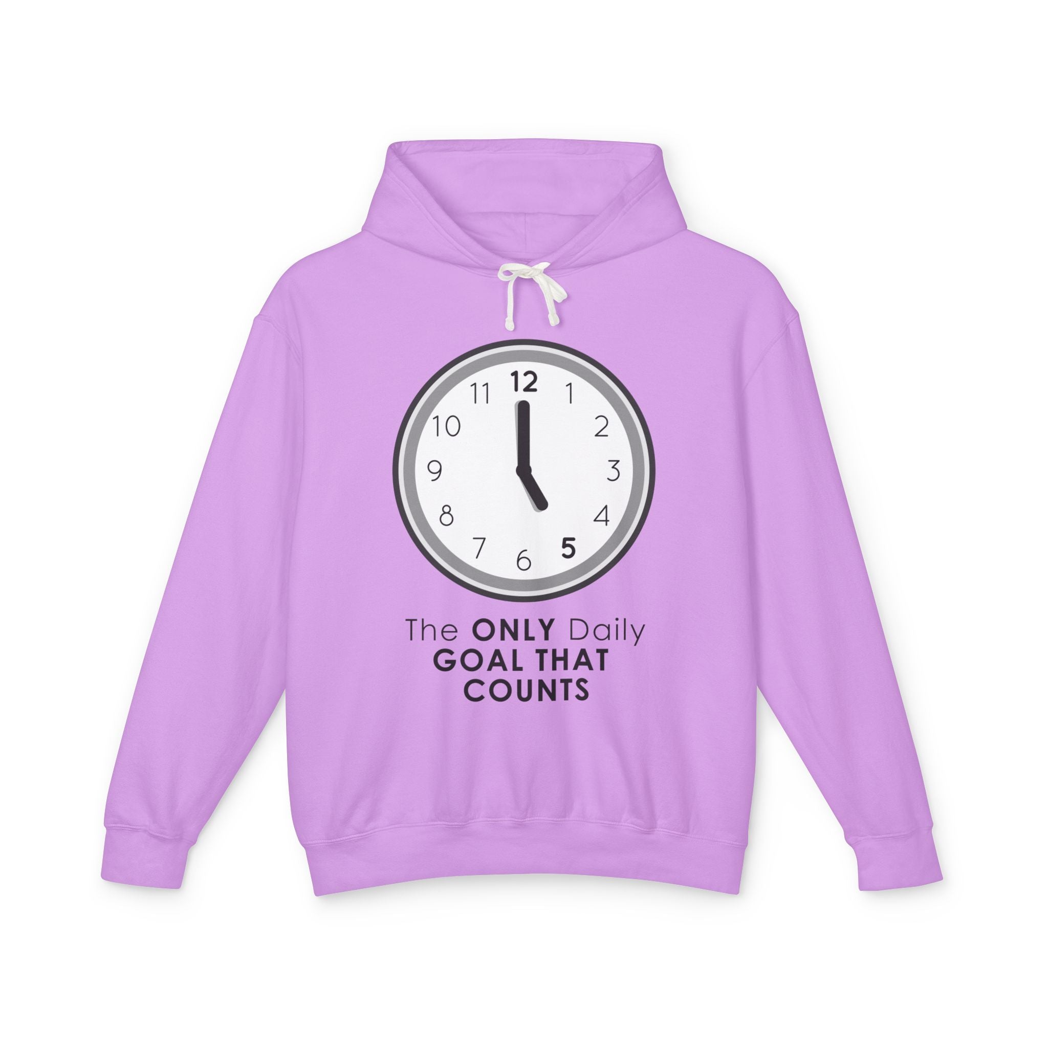 5 O’Clock Daily Goal Hoodie – Dark Humor Office Survival Sweatshirt