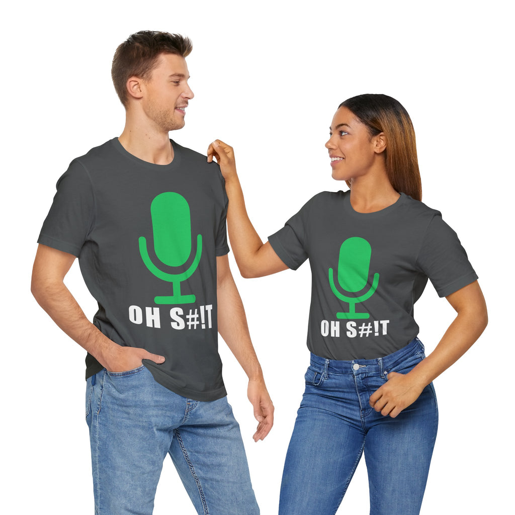 OH S#!T T-Shirt – Hot Mic Zoom Meeting Horror Graphic Tee