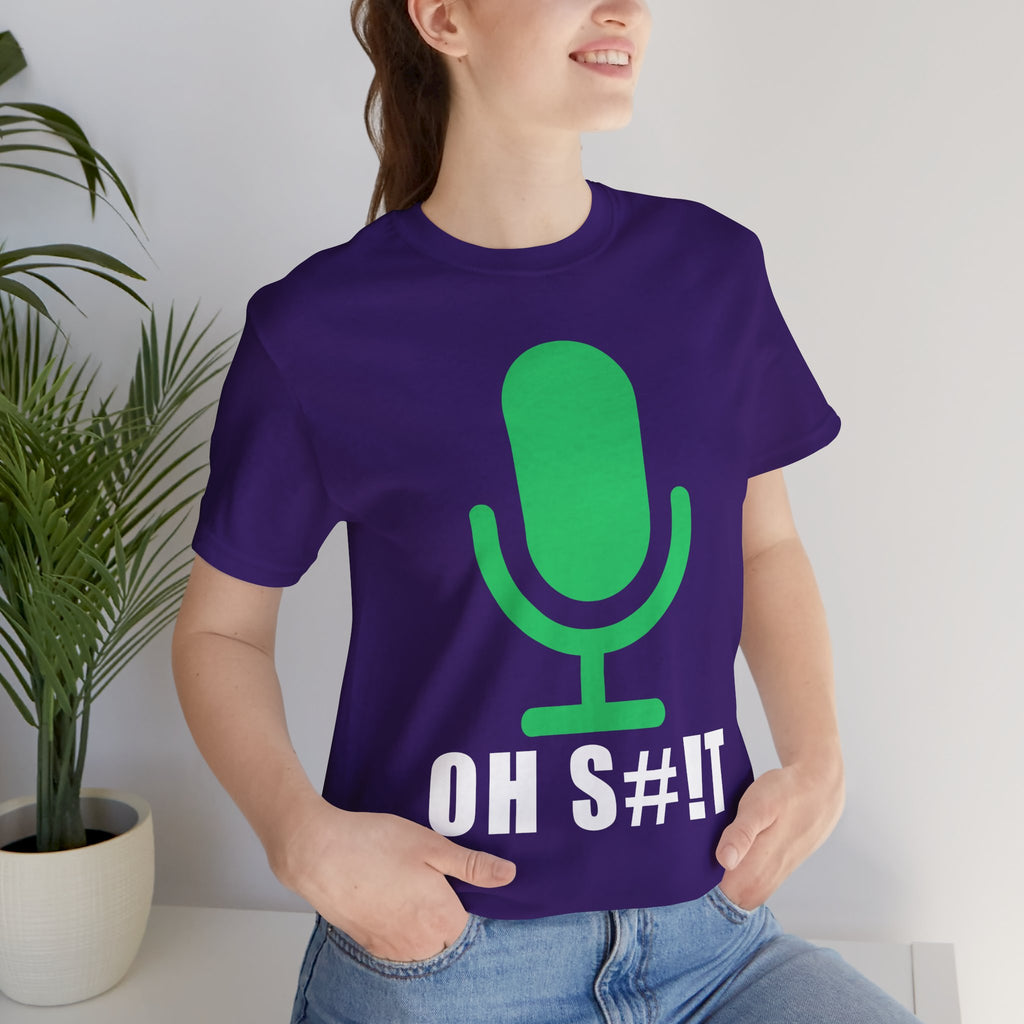 OH S#!T T-Shirt – Hot Mic Zoom Meeting Horror Graphic Tee