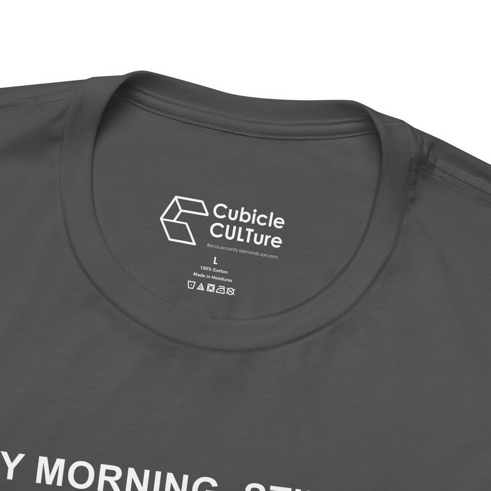 Every Morning — Clocking into Hell T-Shirt – Cliffverse Office Humor Graphic Tee for Corporate Survivors