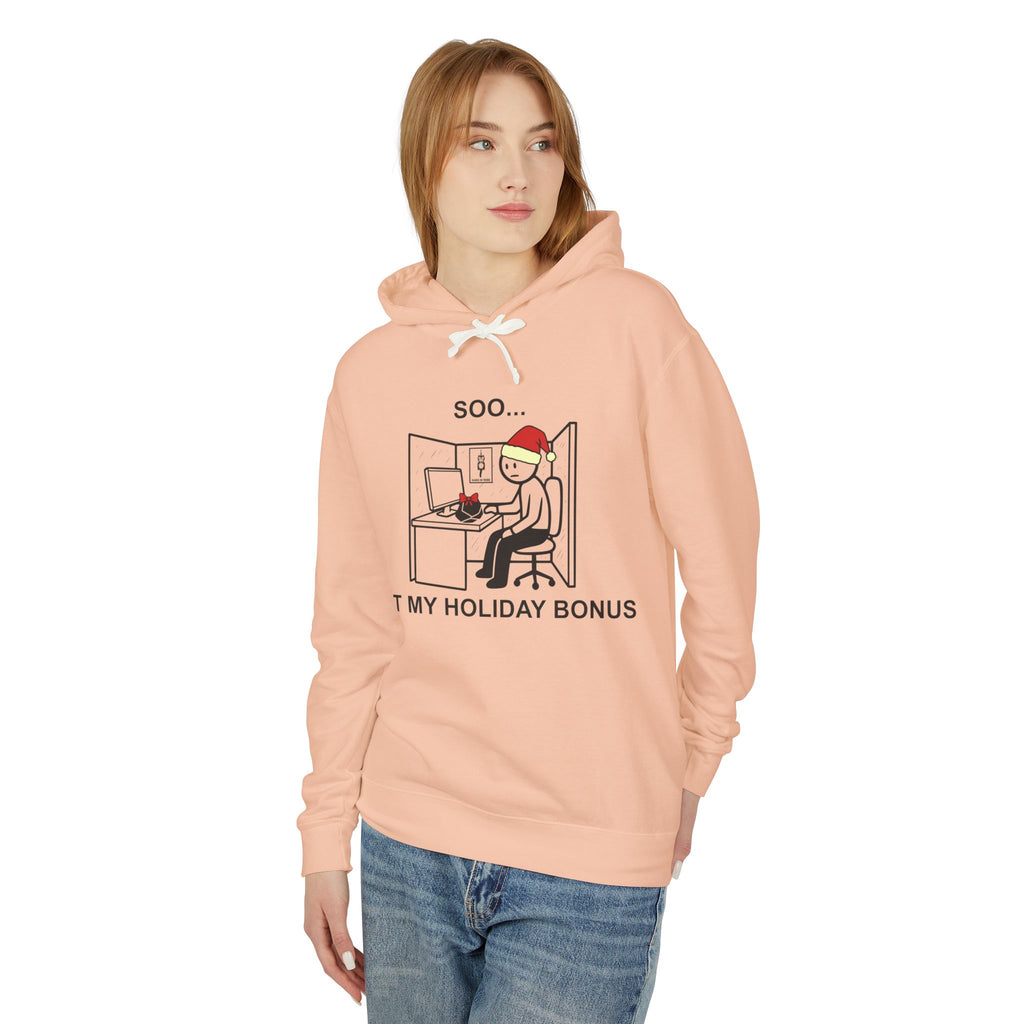 Holiday Bonus Comic Hoodie – Dark Humor Corporate Christmas Office Sweatshirt