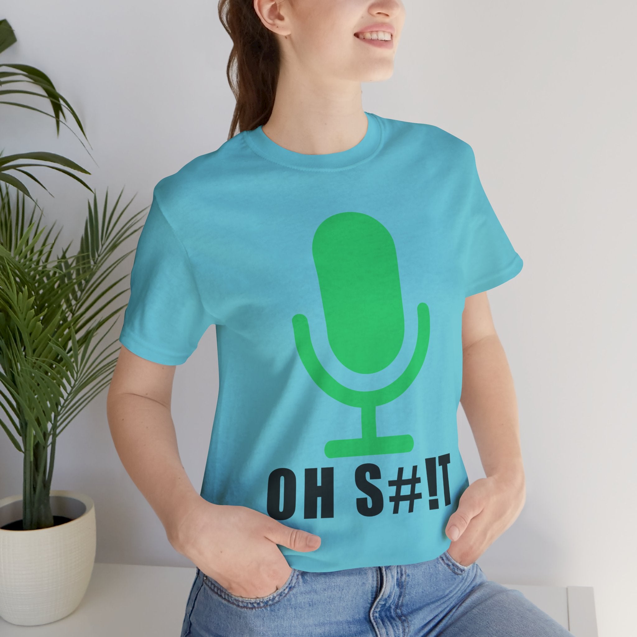 OH S#!T T-Shirt – Hot Mic Zoom Meeting Horror Graphic Tee