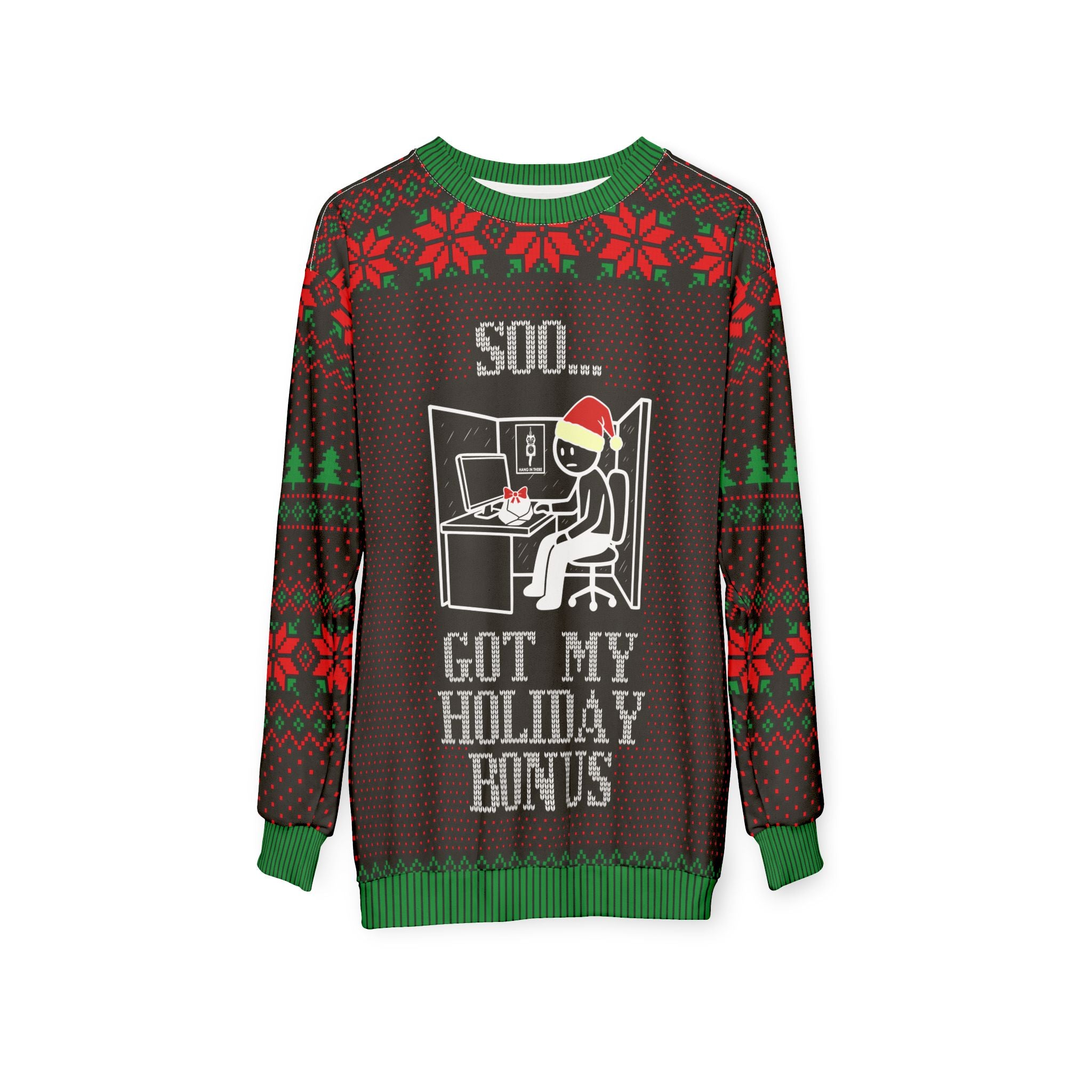 Holiday Bonus Ugly Christmas Sweater — Cliffverse Dark Corporate Humor Corporate Festive Knit
