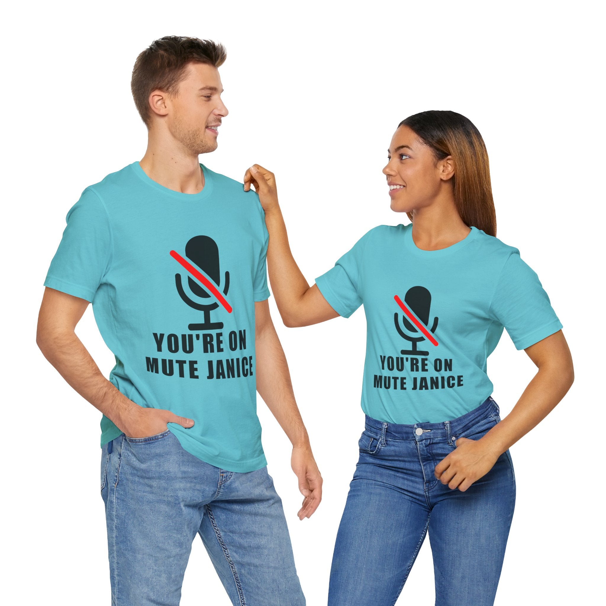 You’re On Mute, Janice T-Shirt – Funny Zoom Meeting Office Humor Graphic Tee