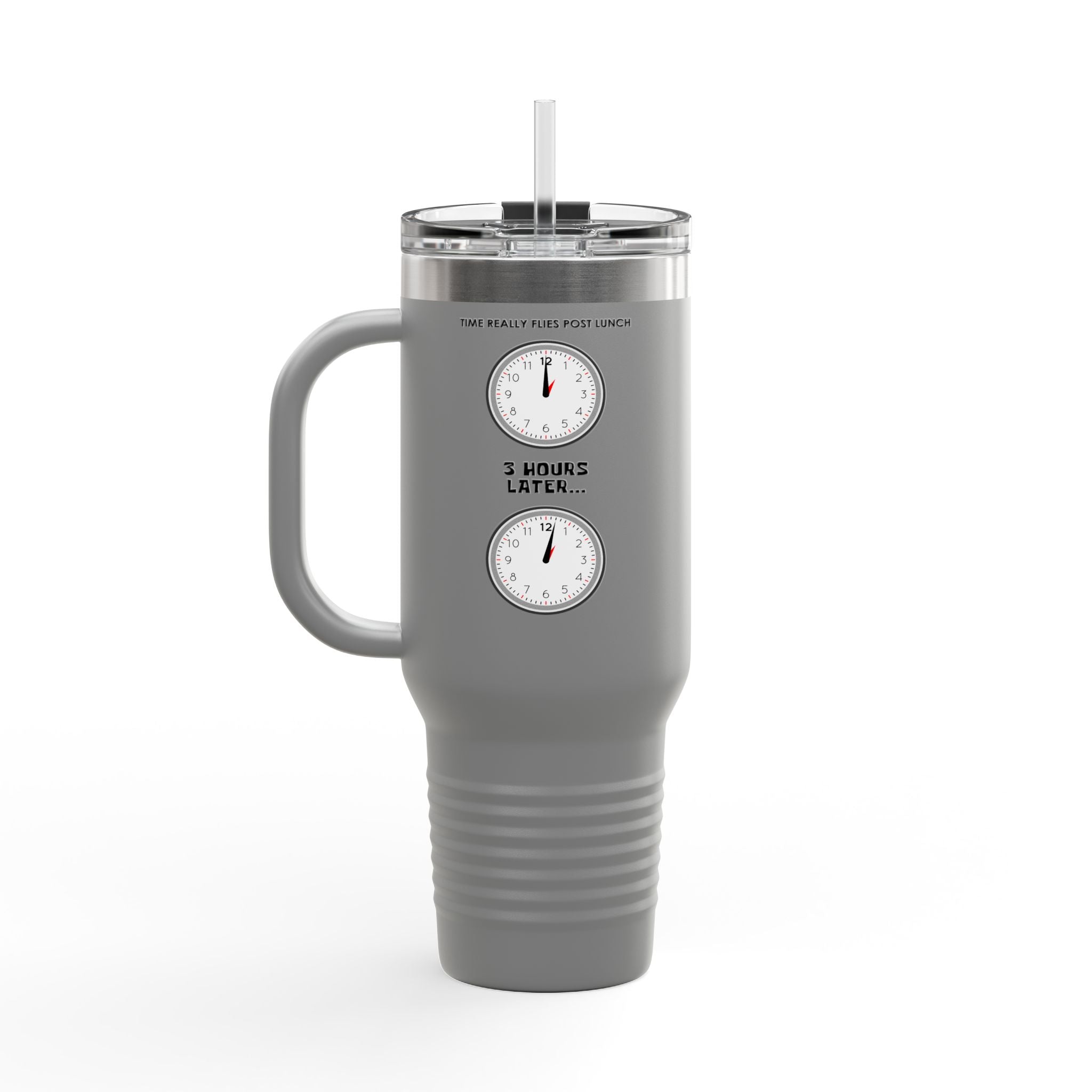 Post Lunch Woe Travel Mug – Dark Humor Afternoon Slump Tumbler