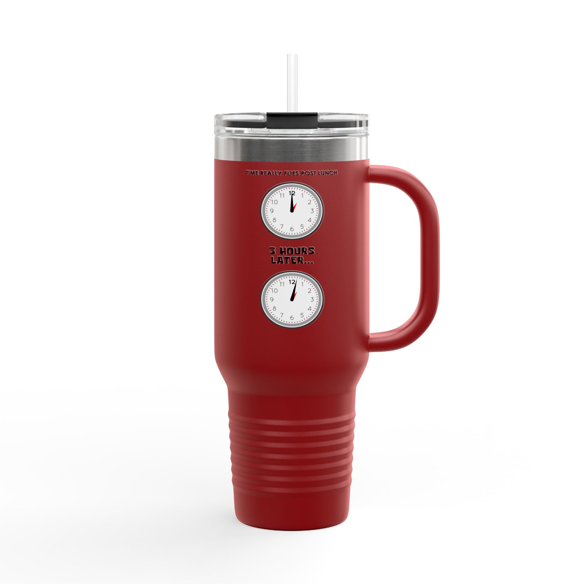 Post Lunch Woe Travel Mug – Dark Humor Afternoon Slump Tumbler
