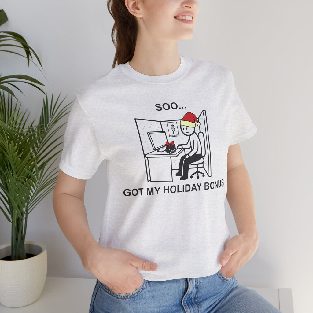 Holiday Bonus Comic T-Shirt – Cliffverse Dark Corporate Humor Christmas Graphic Tee