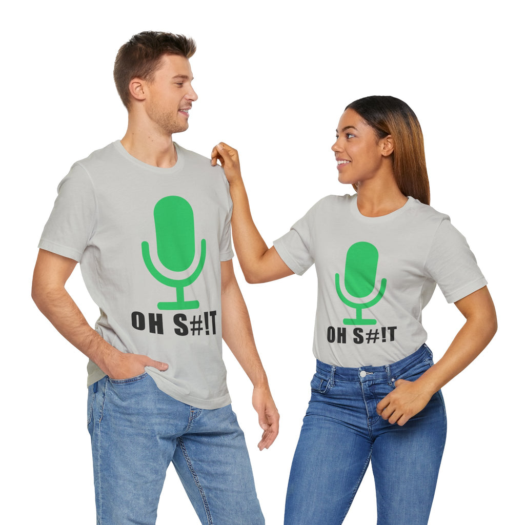 OH S#!T T-Shirt – Hot Mic Zoom Meeting Horror Graphic Tee