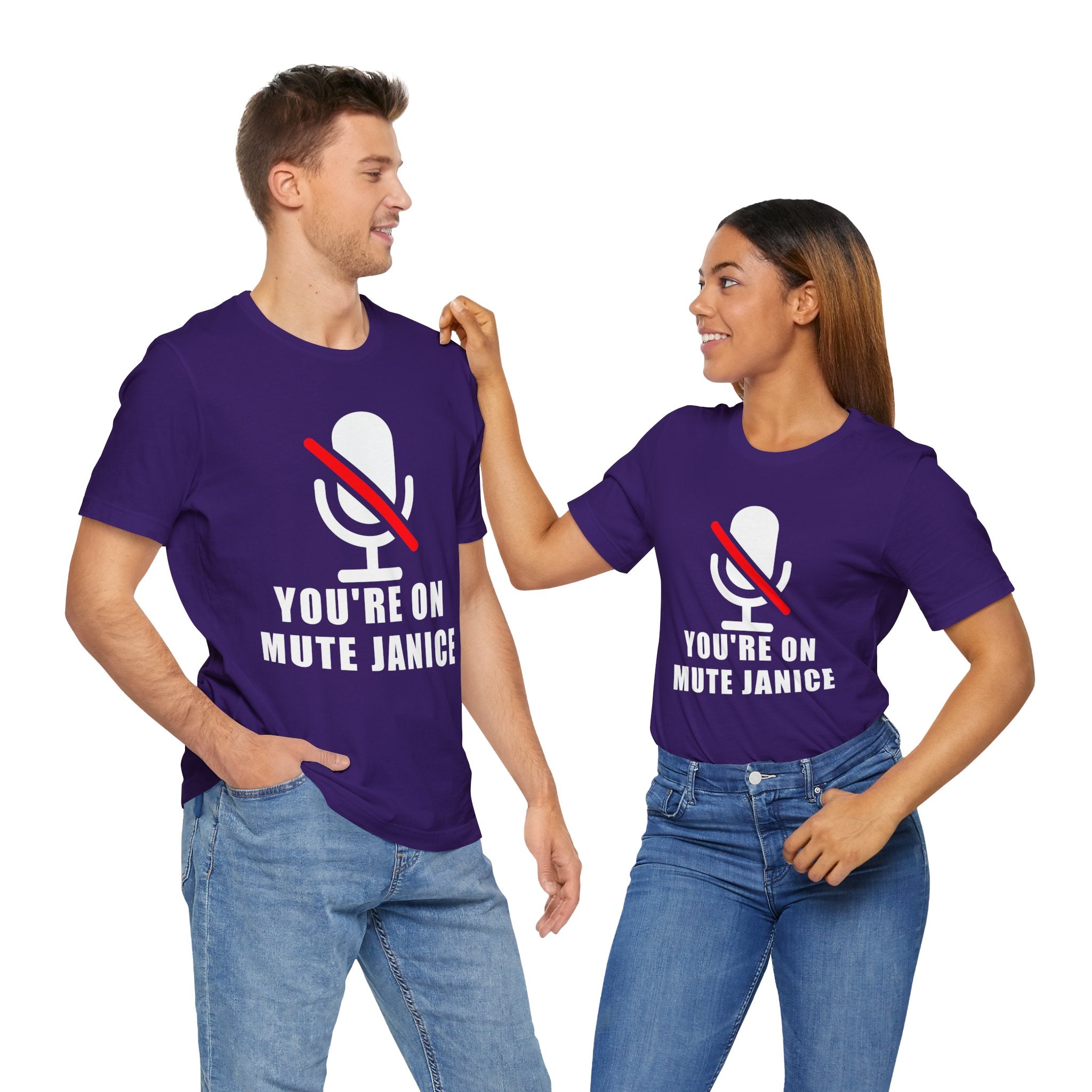 You’re On Mute, Janice T-Shirt – Funny Zoom Meeting Office Humor Graphic Tee