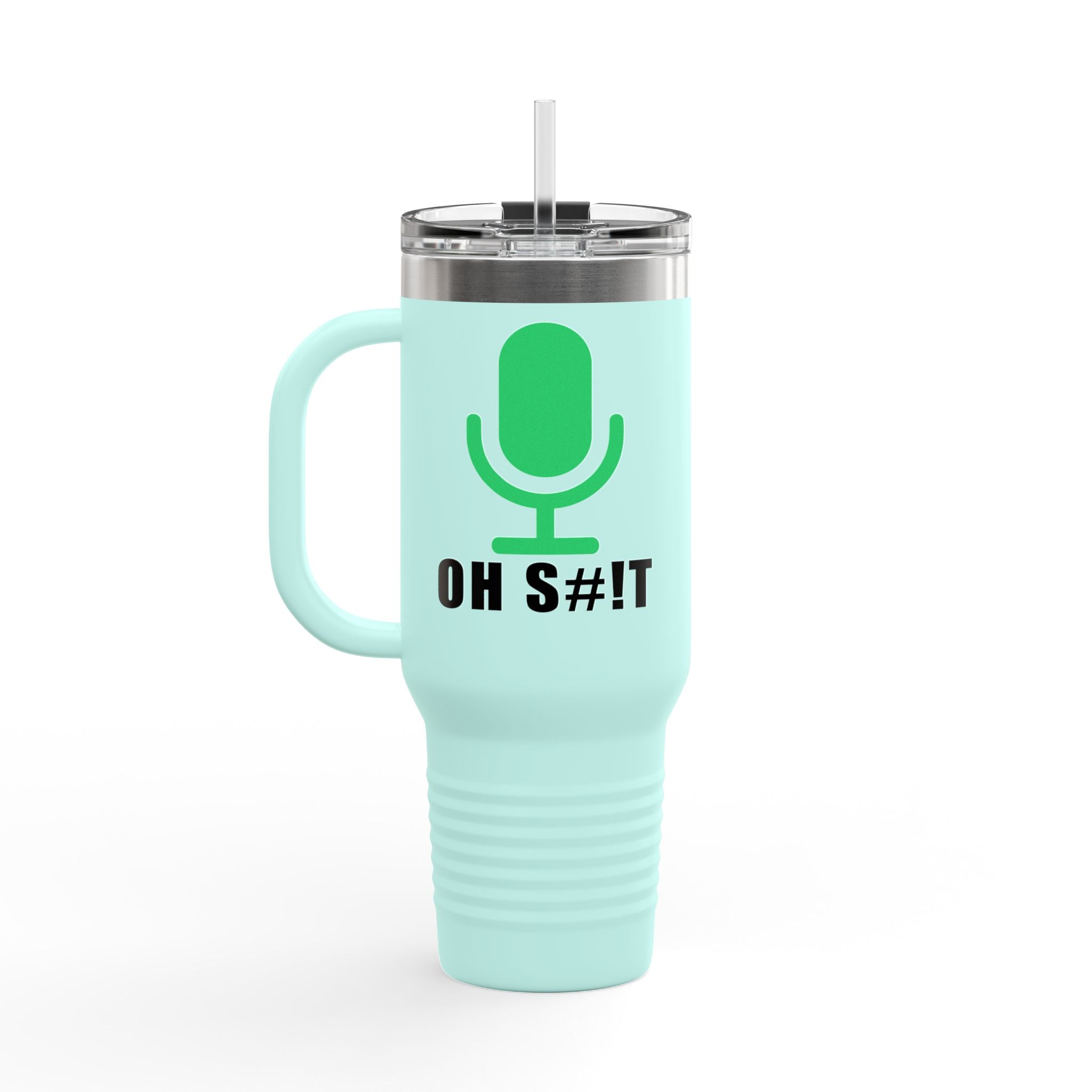 OH S#!T Travel Mug – Hot Mic Zoom Meeting Horror Tumbler
