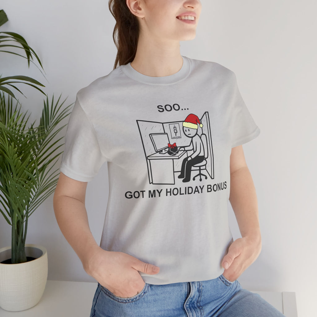 Holiday Bonus Comic T-Shirt – Cliffverse Dark Corporate Humor Christmas Graphic Tee