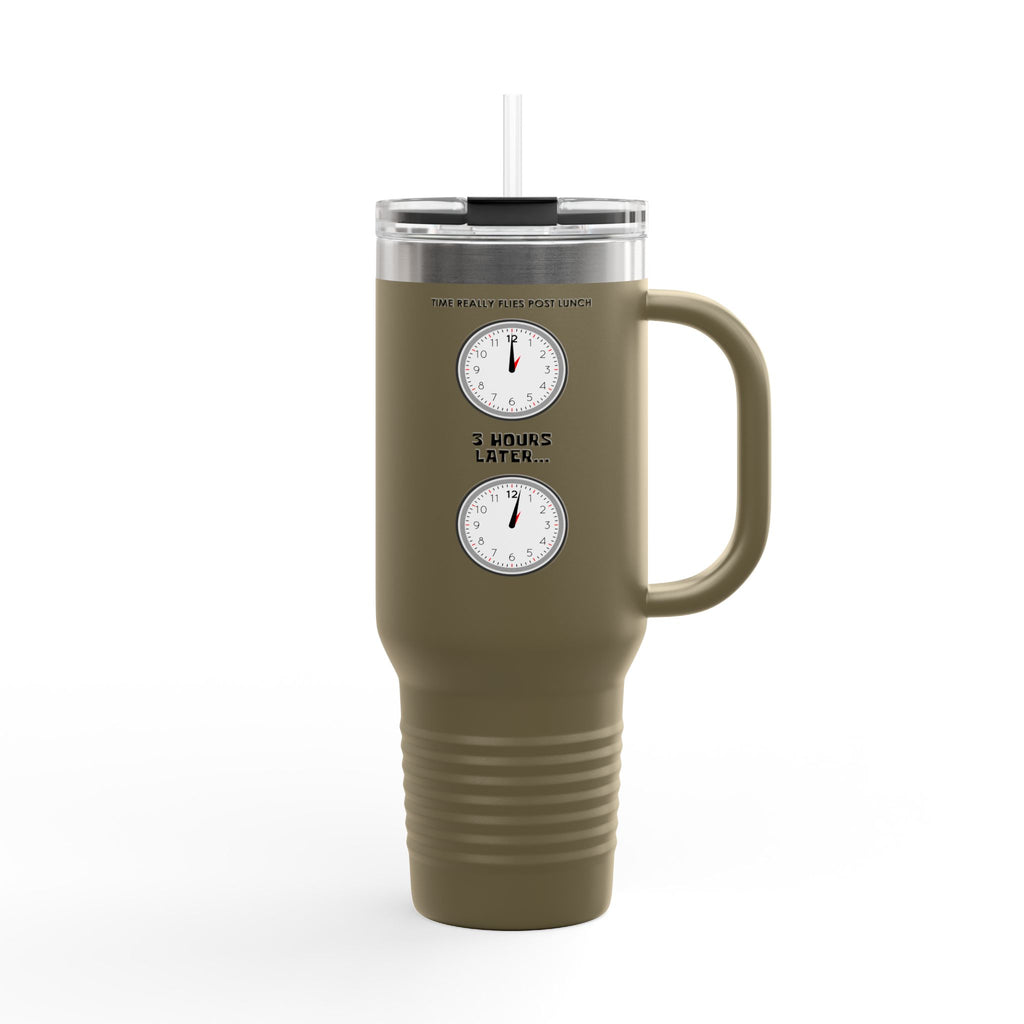 Post Lunch Woe Travel Mug – Dark Humor Afternoon Slump Tumbler