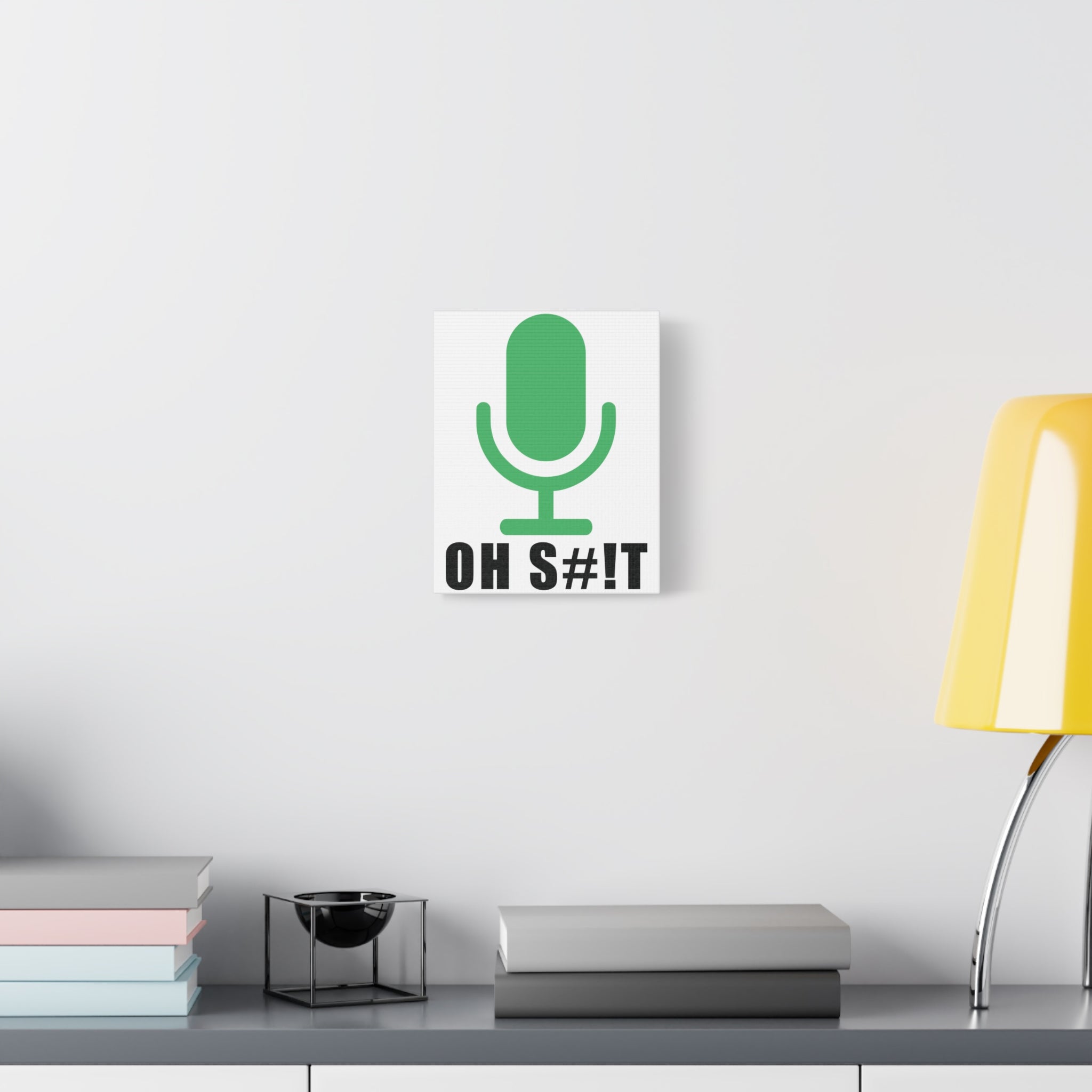 OH S#!T Canvas – Hot Mic Zoom Meeting Horror Office Wall Art