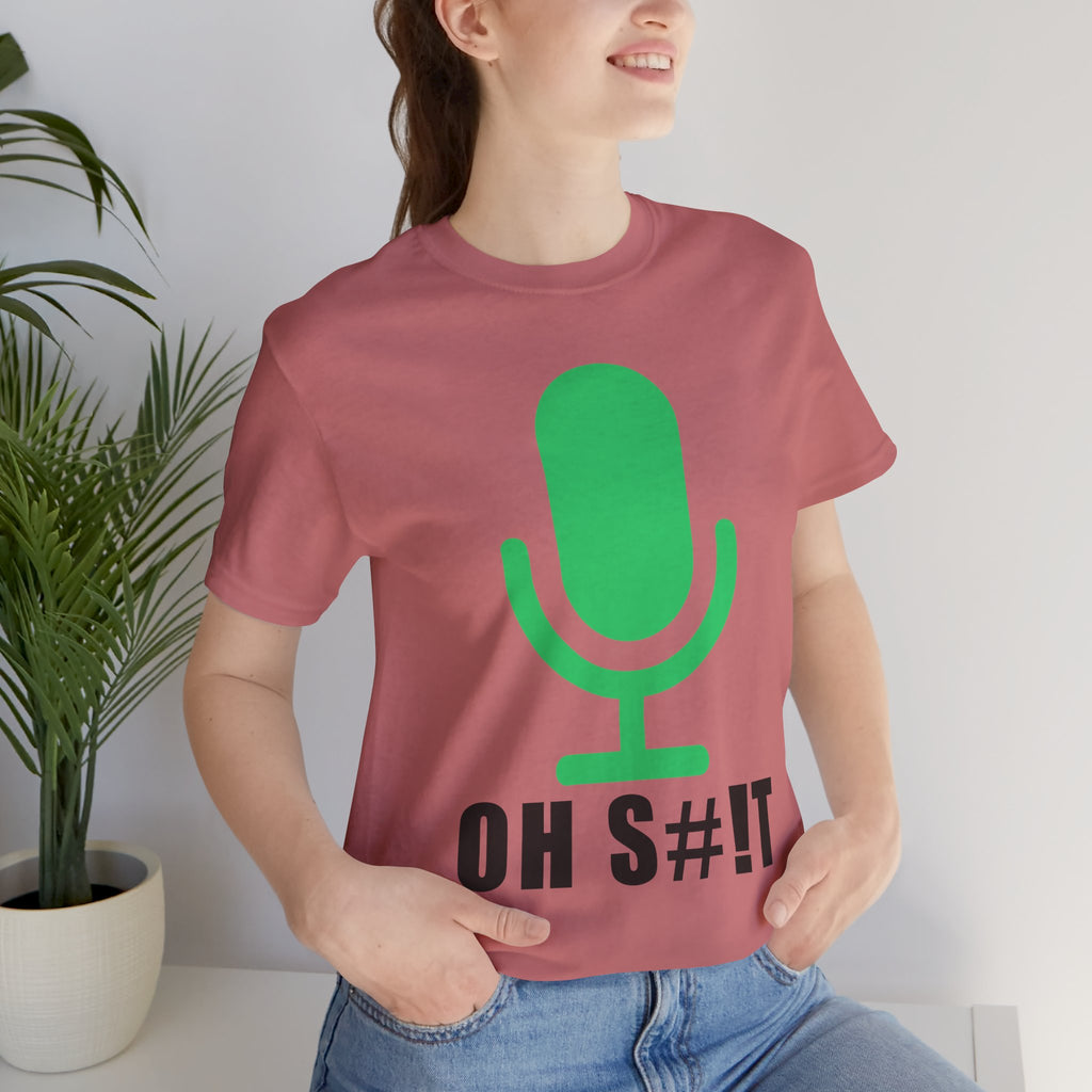 OH S#!T T-Shirt – Hot Mic Zoom Meeting Horror Graphic Tee