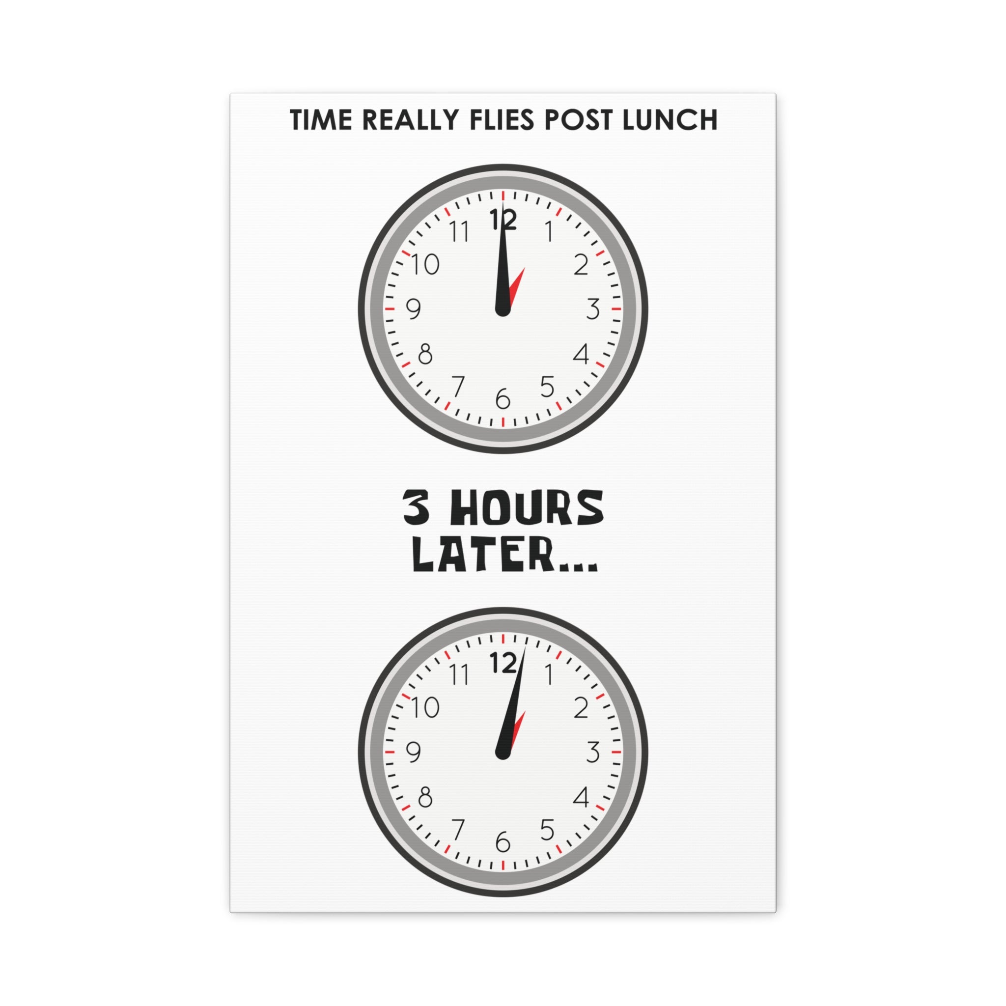 Post Lunch Woe Canvas – Dark Humor Afternoon Slump Office Wall Art