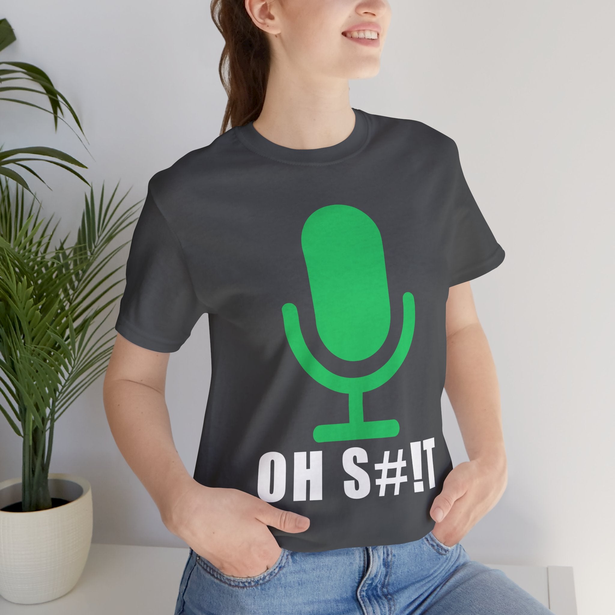 OH S#!T T-Shirt – Hot Mic Zoom Meeting Horror Graphic Tee