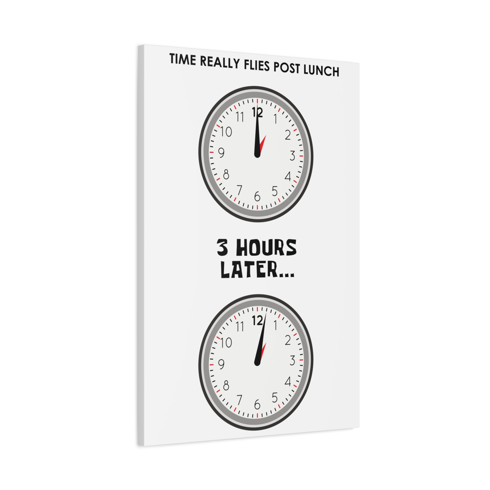 Post Lunch Woe Canvas – Dark Humor Afternoon Slump Office Wall Art
