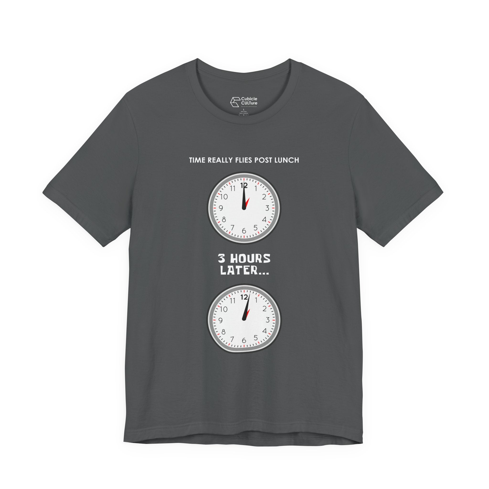 Post Lunch Woe T-Shirt – Dark Humor Afternoon Slump Graphic Tee