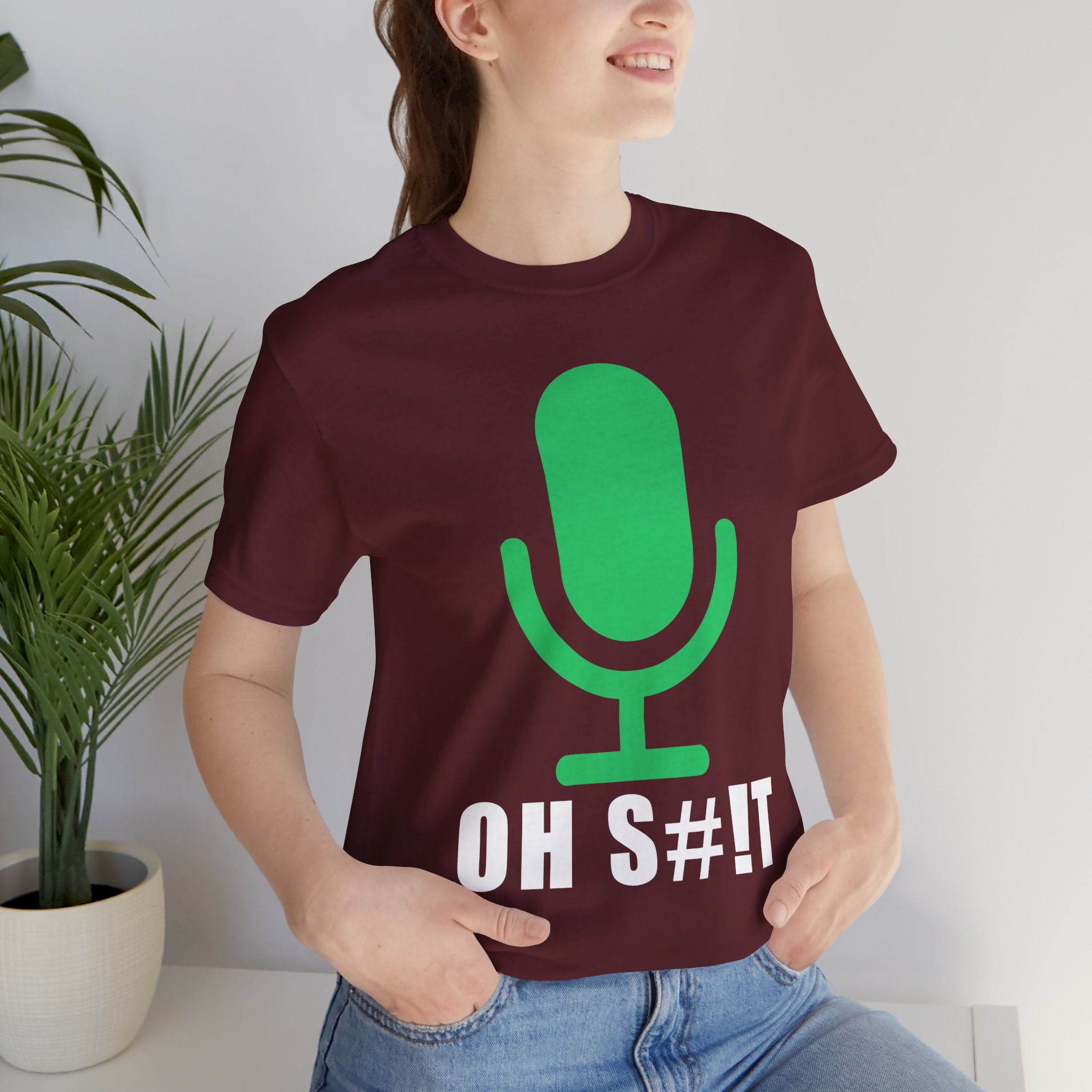 OH S#!T T-Shirt – Hot Mic Zoom Meeting Horror Graphic Tee