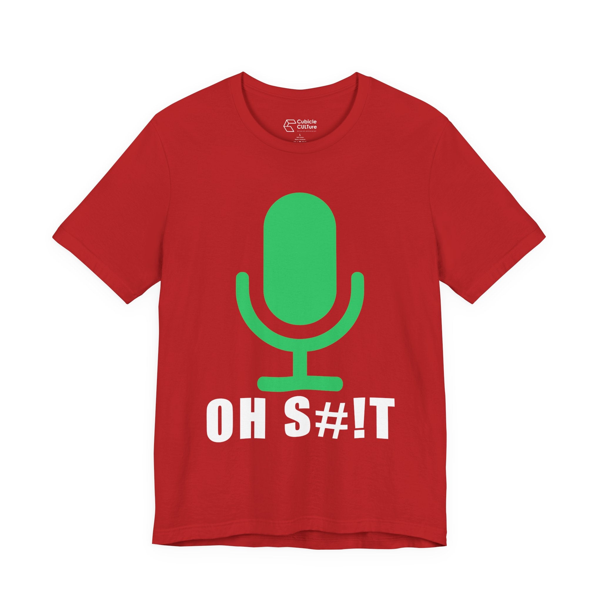 OH S#!T T-Shirt – Hot Mic Zoom Meeting Horror Graphic Tee