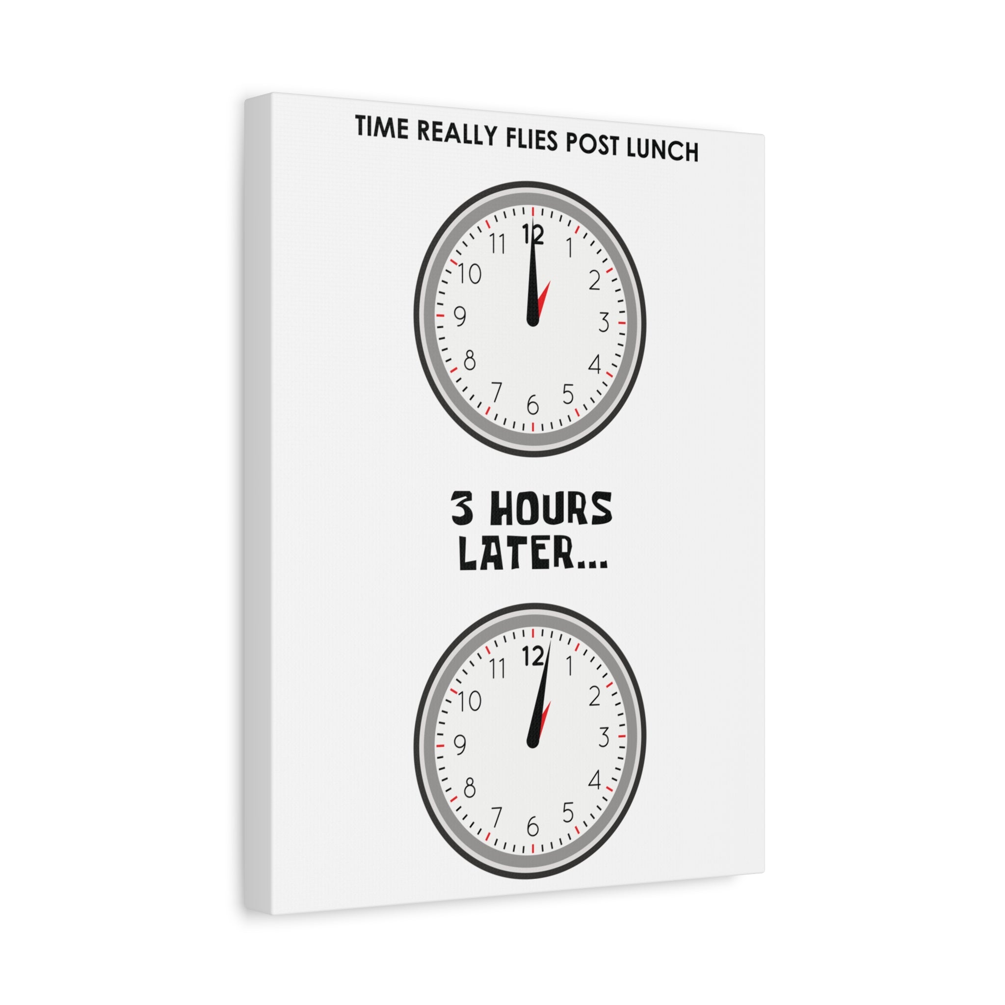 Post Lunch Woe Canvas – Dark Humor Afternoon Slump Office Wall Art