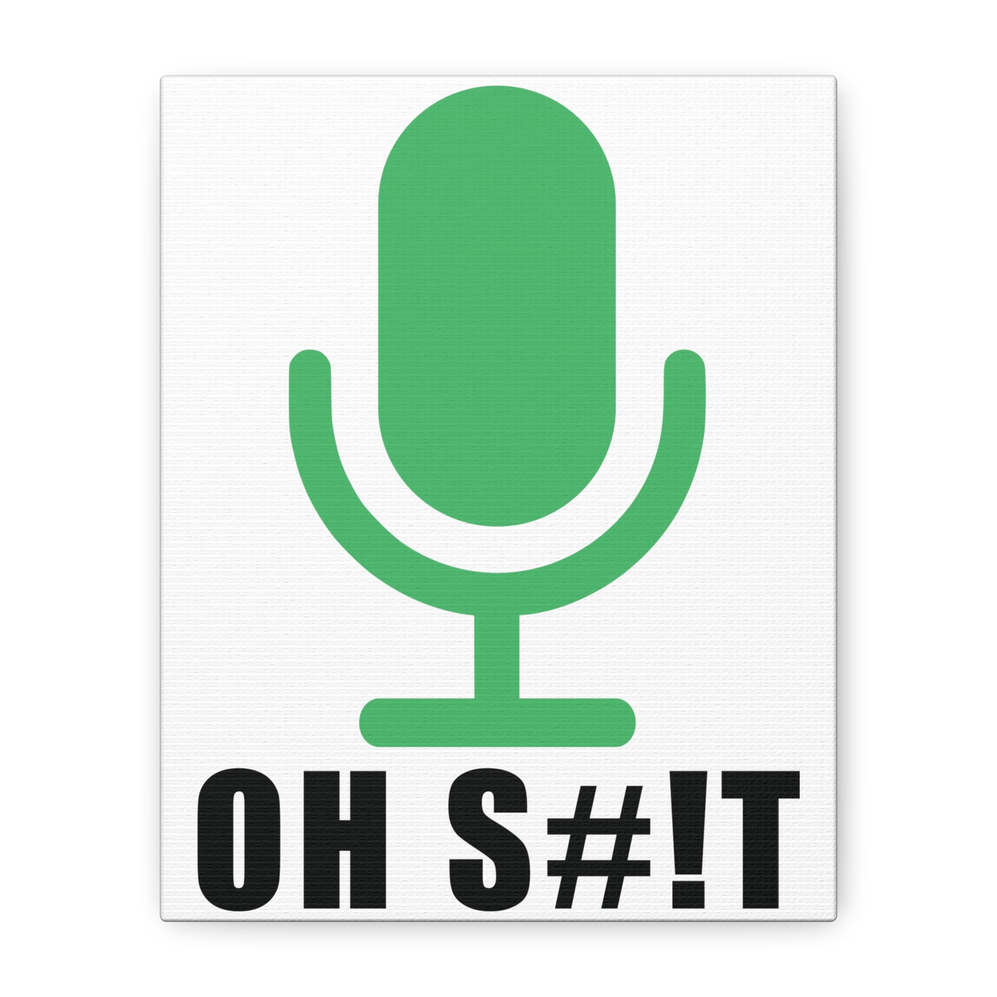 OH S#!T Canvas – Hot Mic Zoom Meeting Horror Office Wall Art