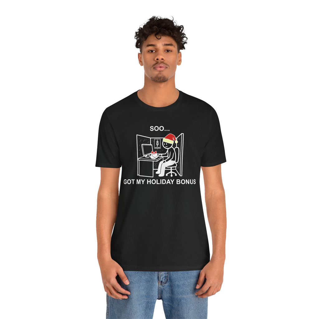 Holiday Bonus Comic T-Shirt – Cliffverse Dark Corporate Humor Christmas Graphic Tee