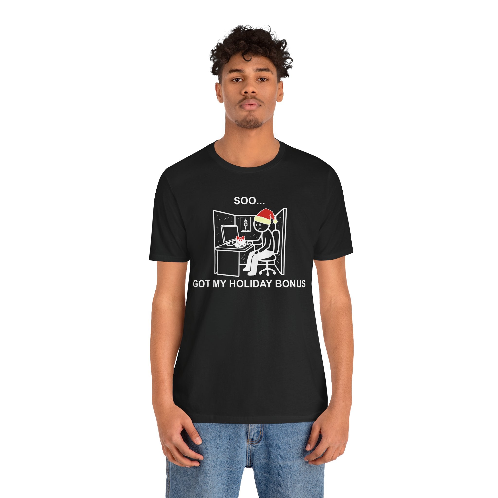 Holiday Bonus Comic T-Shirt – Cliffverse Dark Corporate Humor Christmas Graphic Tee