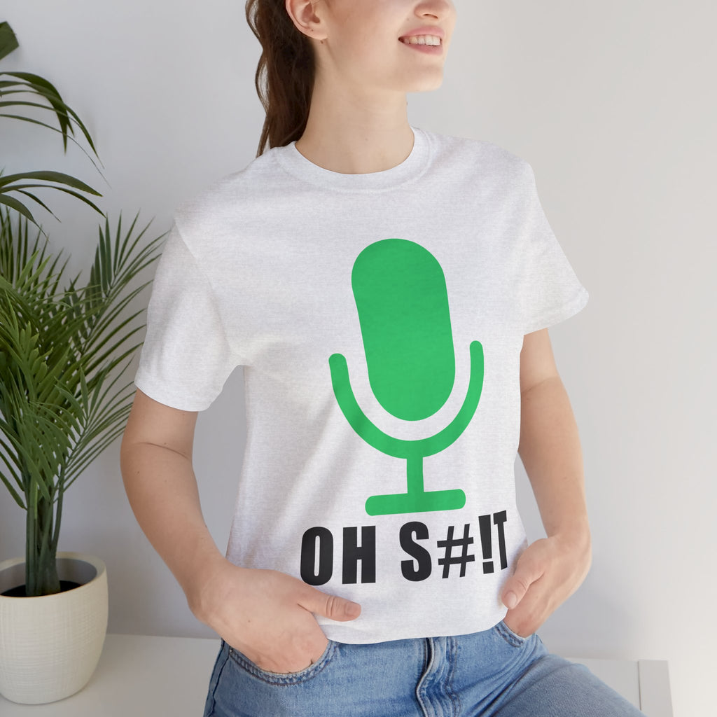 OH S#!T T-Shirt – Hot Mic Zoom Meeting Horror Graphic Tee