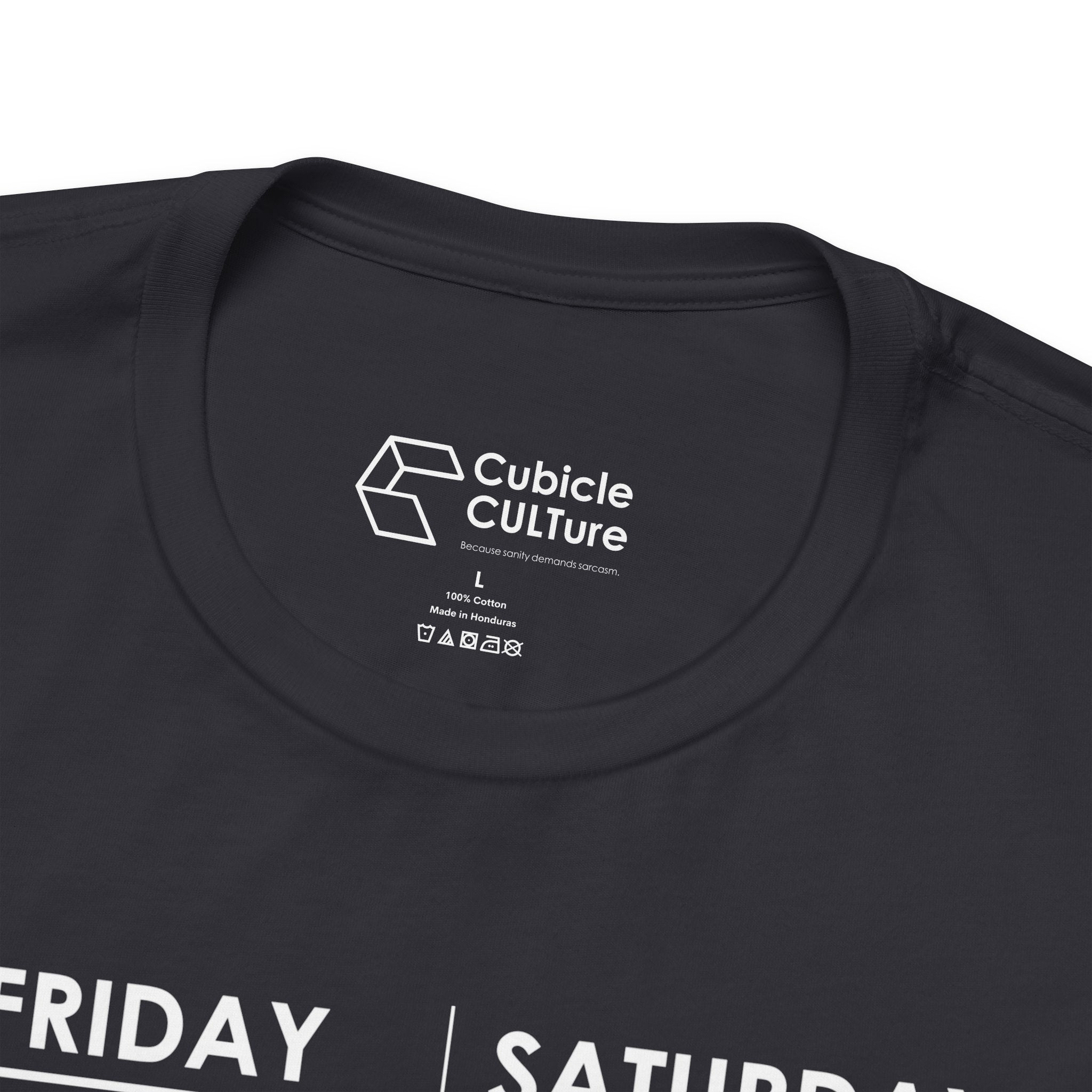 Weekend Cliff Comic T-Shirt – Dark Humor Friday to Monday Survival Graphic Tee