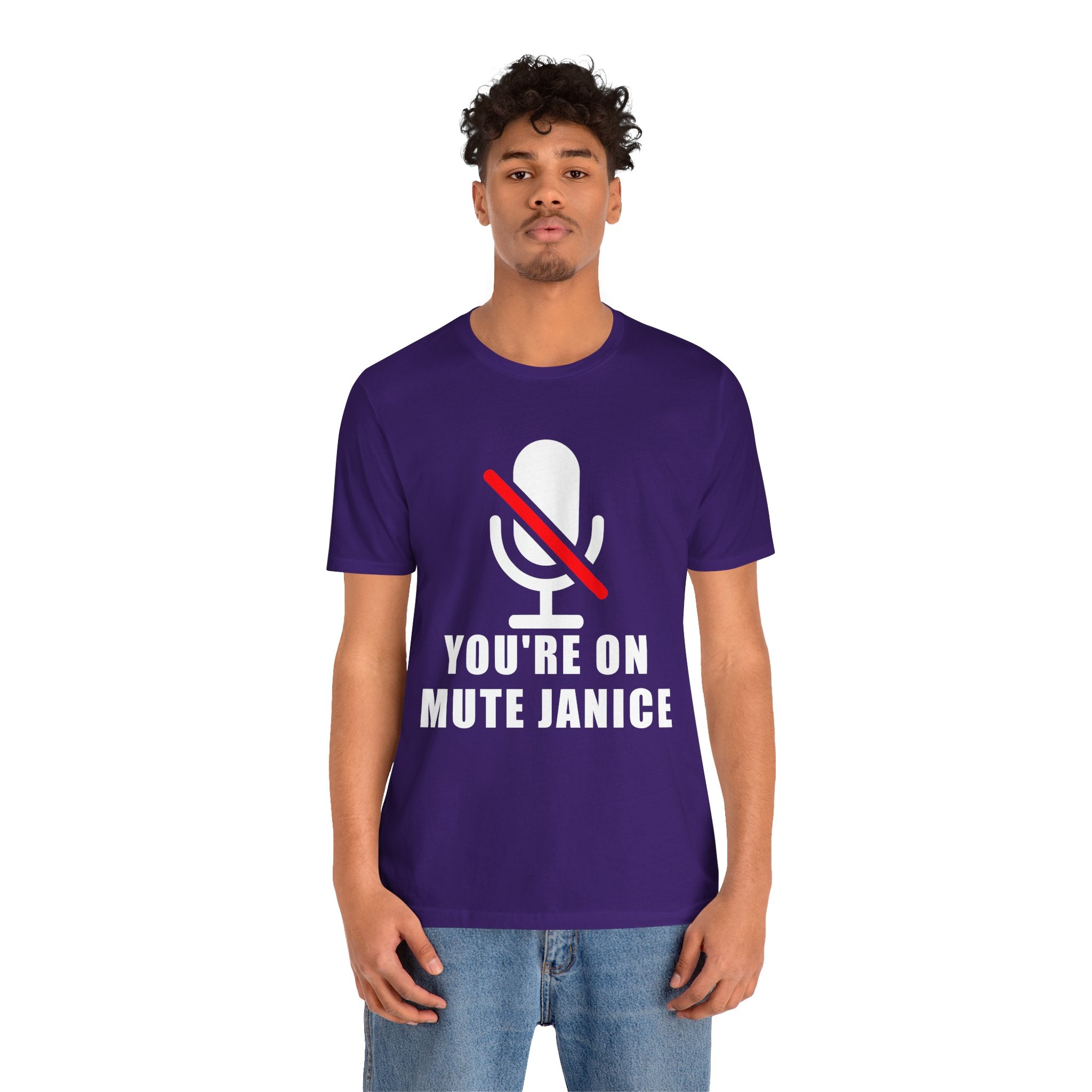 You’re On Mute, Janice T-Shirt – Funny Zoom Meeting Office Humor Graphic Tee