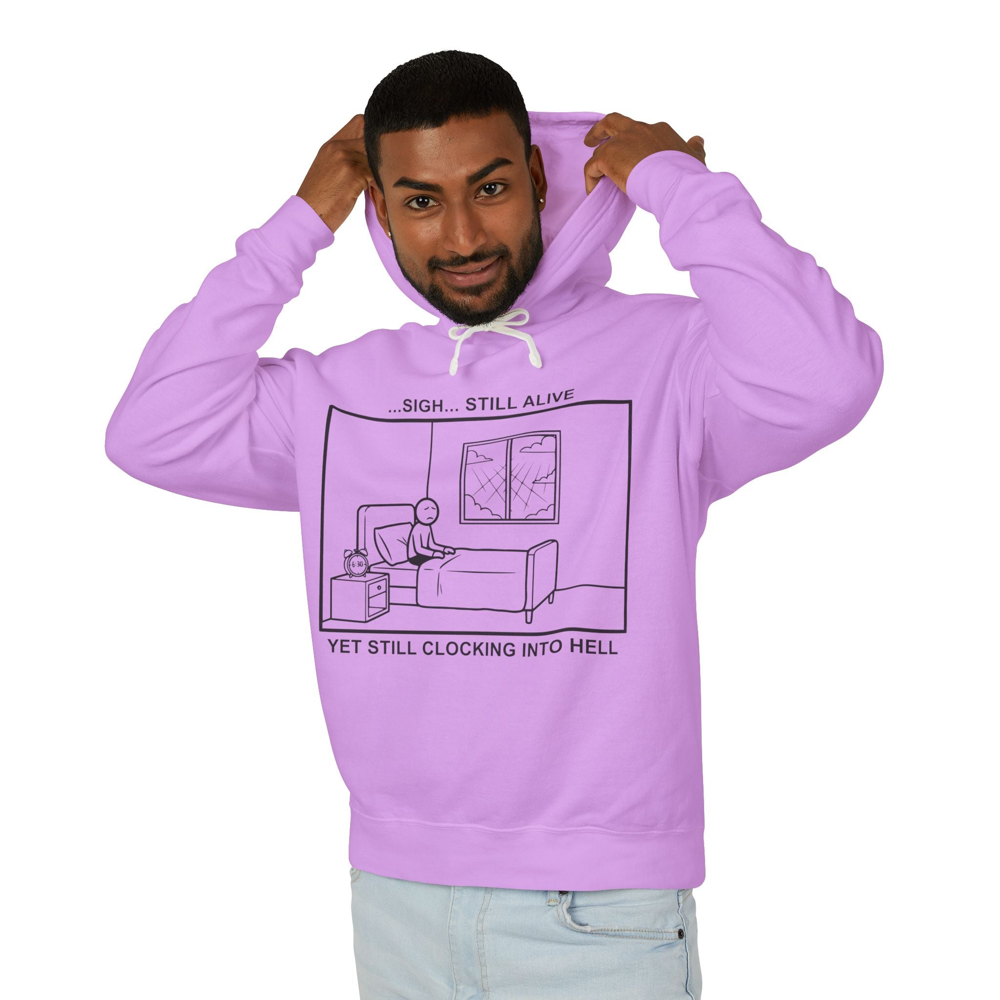 Every Morning — Clocking into Hell – Cliffverse Office Humor Hoodie for Corporate Survivors