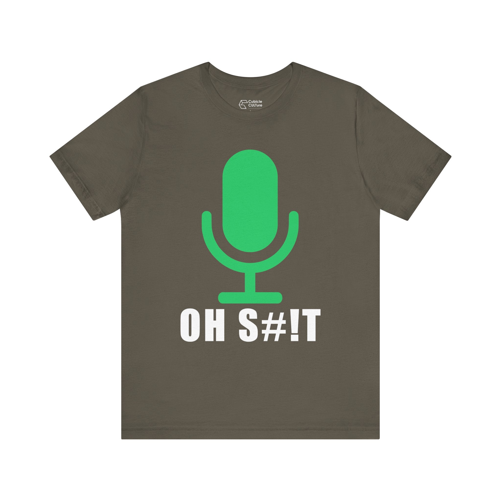 OH S#!T T-Shirt – Hot Mic Zoom Meeting Horror Graphic Tee