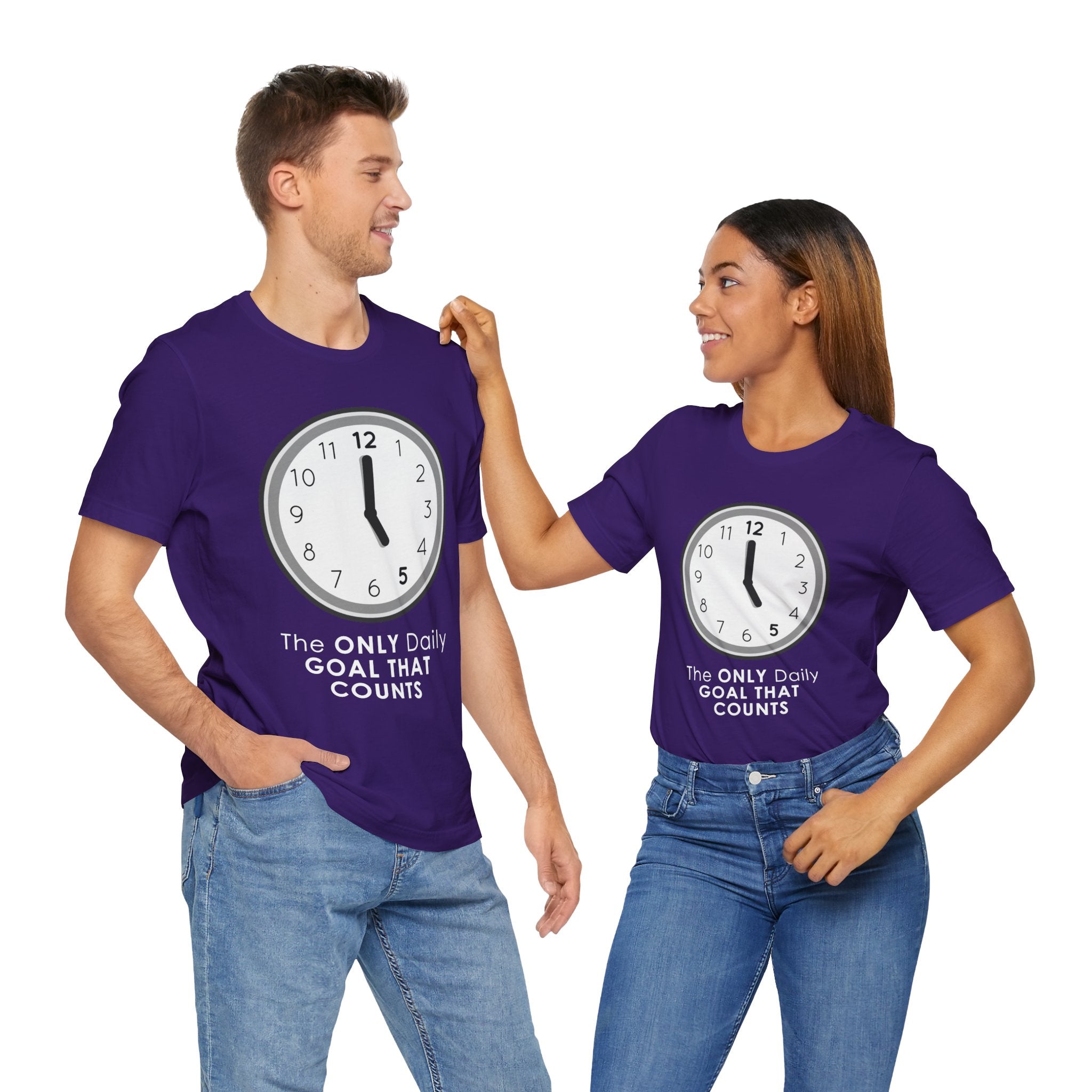 5 O’Clock Daily Goal T-Shirt – Dark Humor Office Survival Graphic Tee