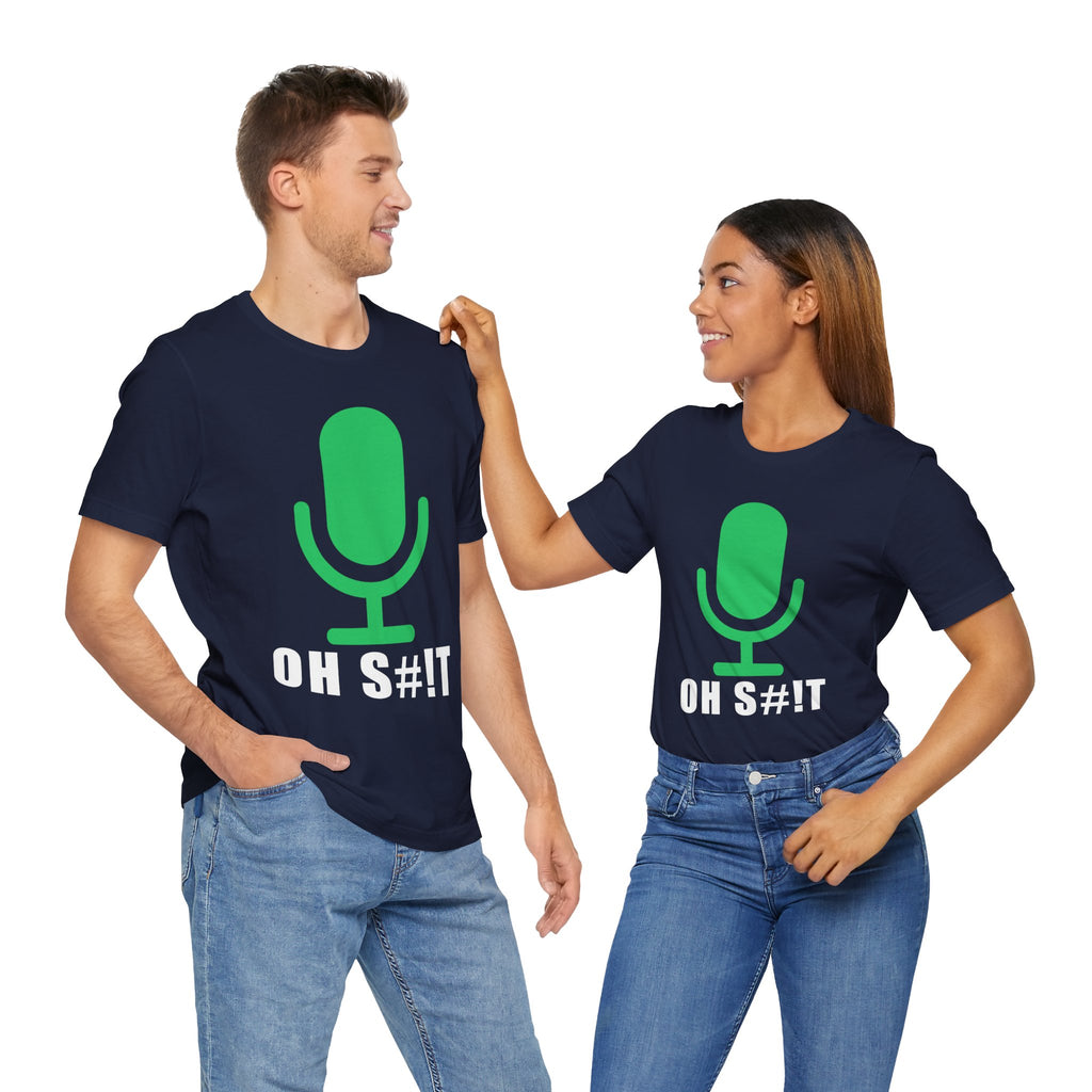 OH S#!T T-Shirt – Hot Mic Zoom Meeting Horror Graphic Tee