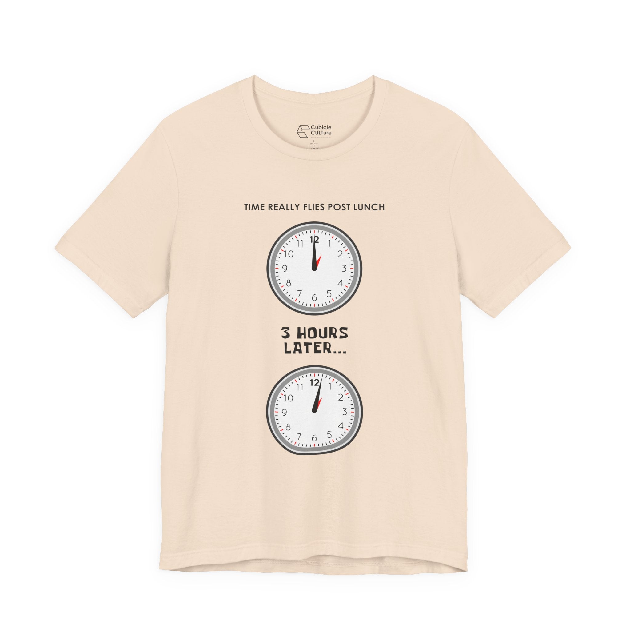 Post Lunch Woe T-Shirt – Dark Humor Afternoon Slump Graphic Tee
