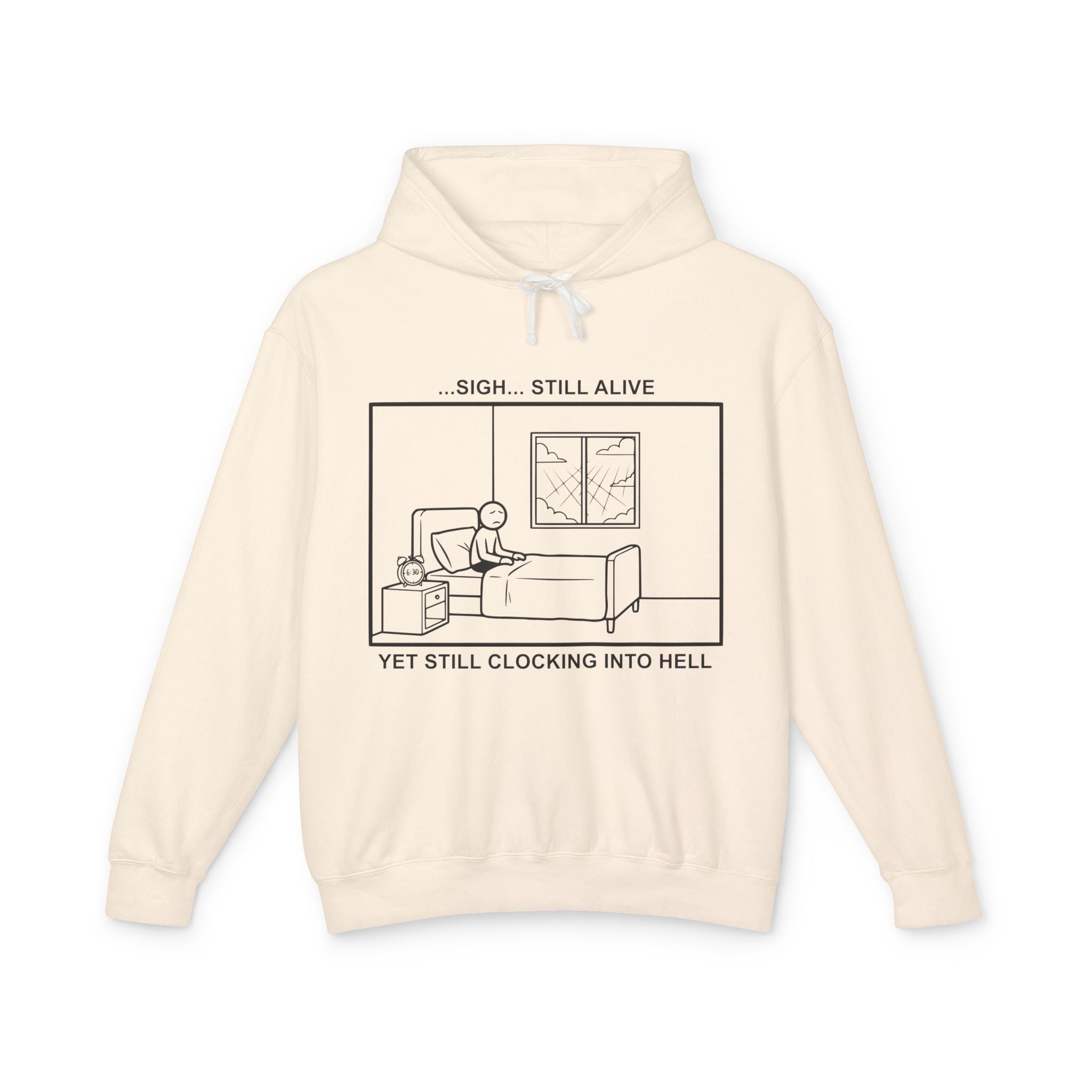 Every Morning — Clocking into Hell – Cliffverse Office Humor Hoodie for Corporate Survivors