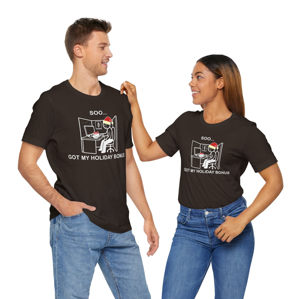 Holiday Bonus Comic T-Shirt – Cliffverse Dark Corporate Humor Christmas Graphic Tee
