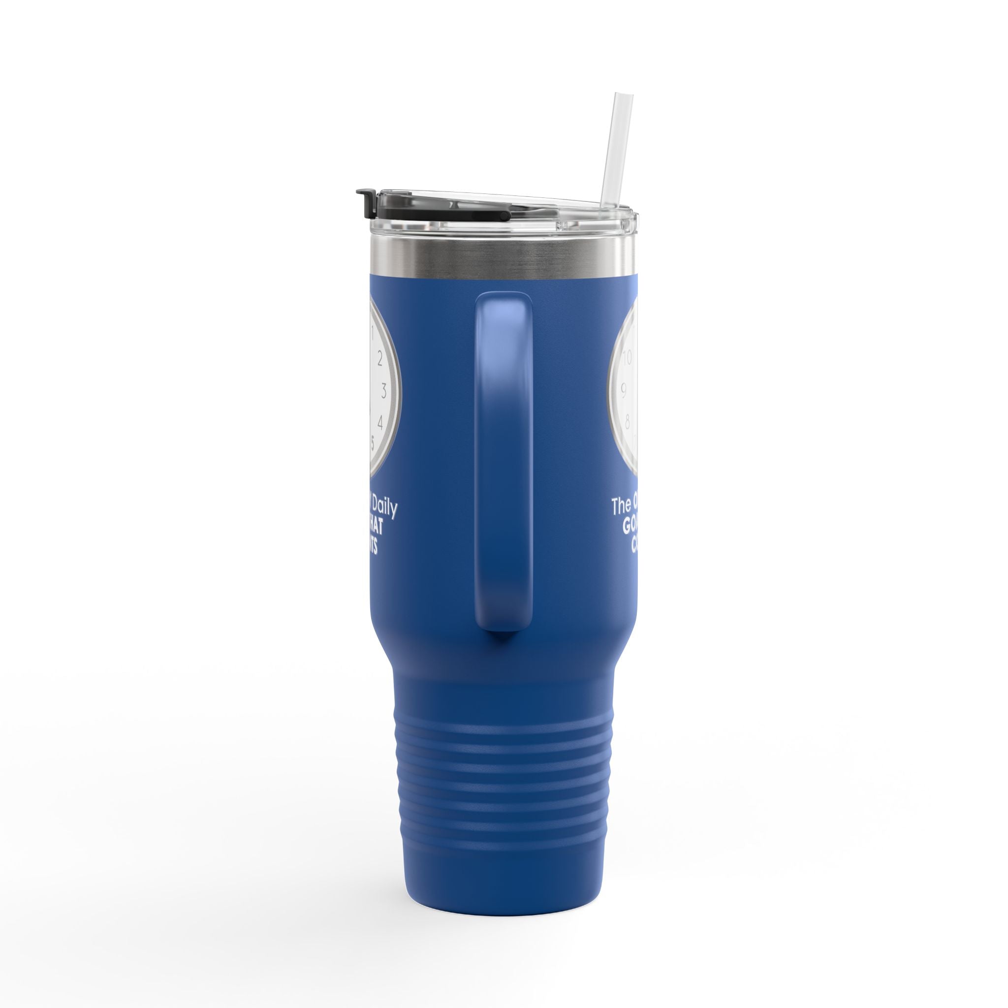 5 O’Clock Daily Goal Travel Mug – Dark Humor Office Survival Tumbler