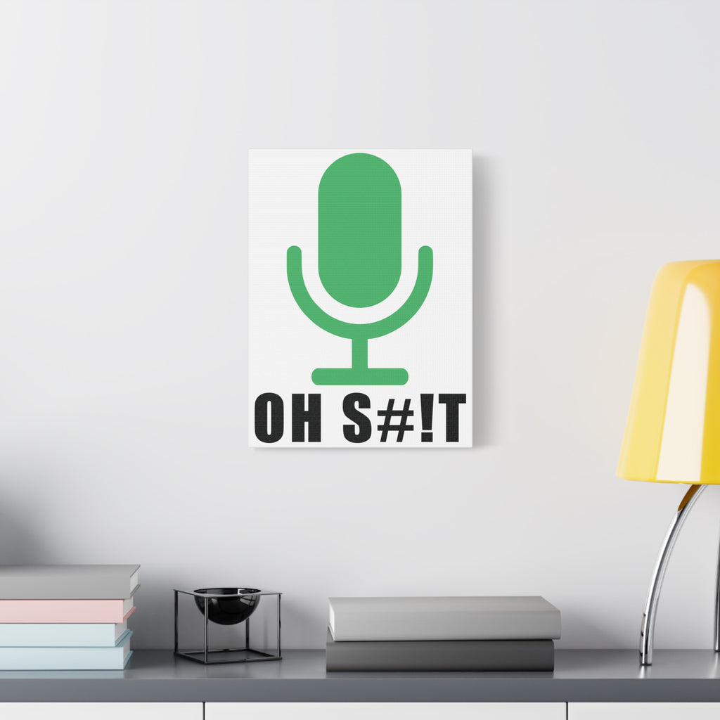 OH S#!T Canvas – Hot Mic Zoom Meeting Horror Office Wall Art