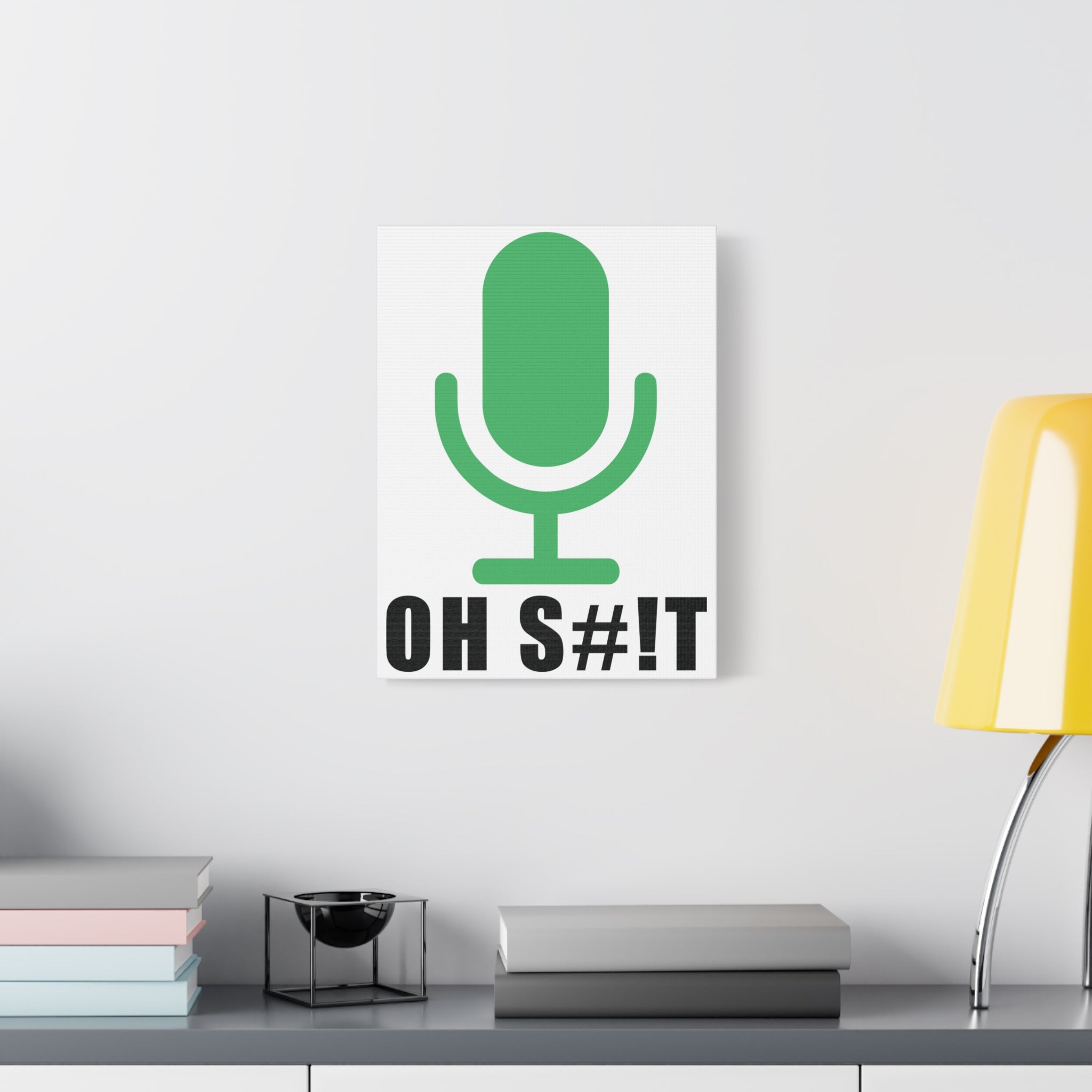 OH S#!T Canvas – Hot Mic Zoom Meeting Horror Office Wall Art