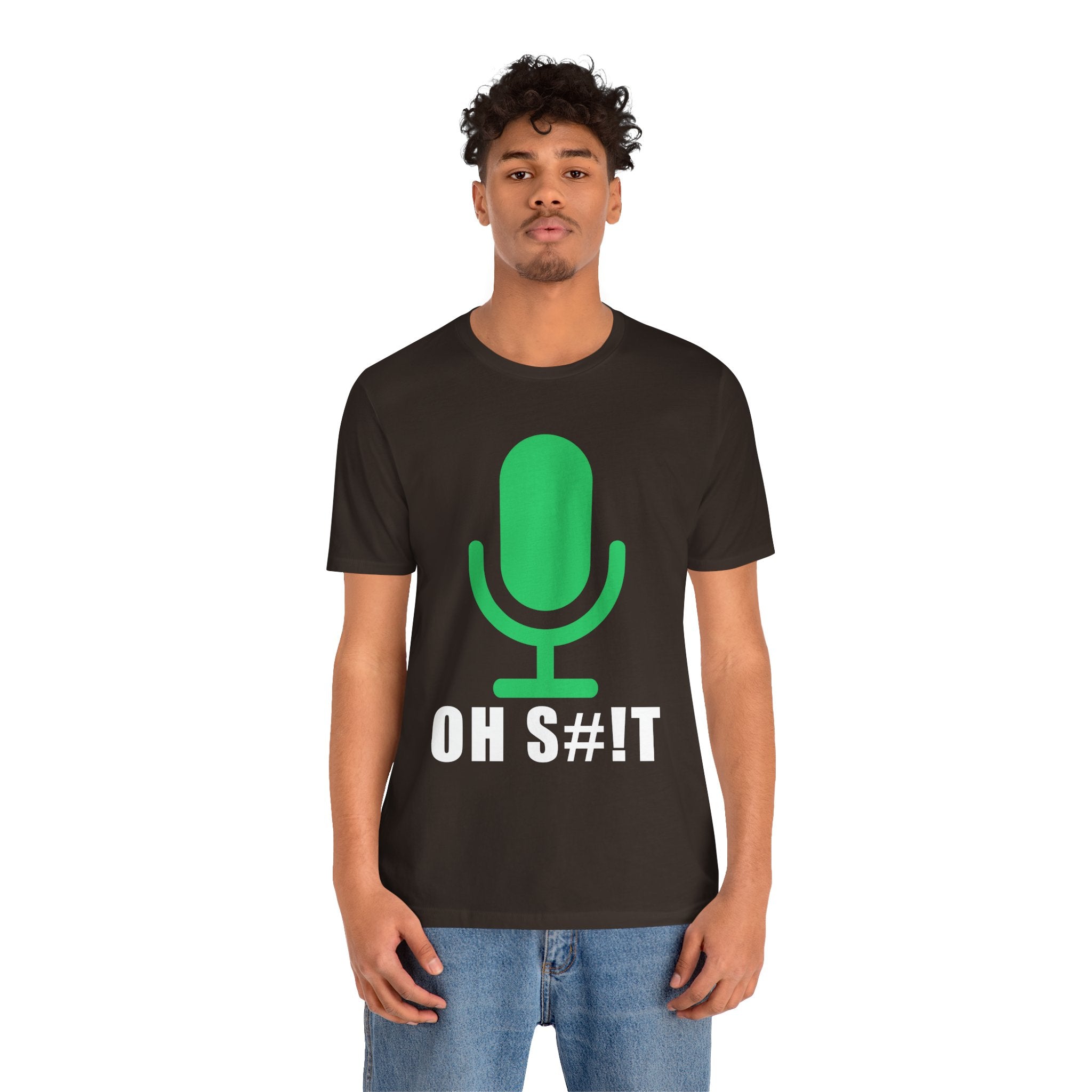 OH S#!T T-Shirt – Hot Mic Zoom Meeting Horror Graphic Tee
