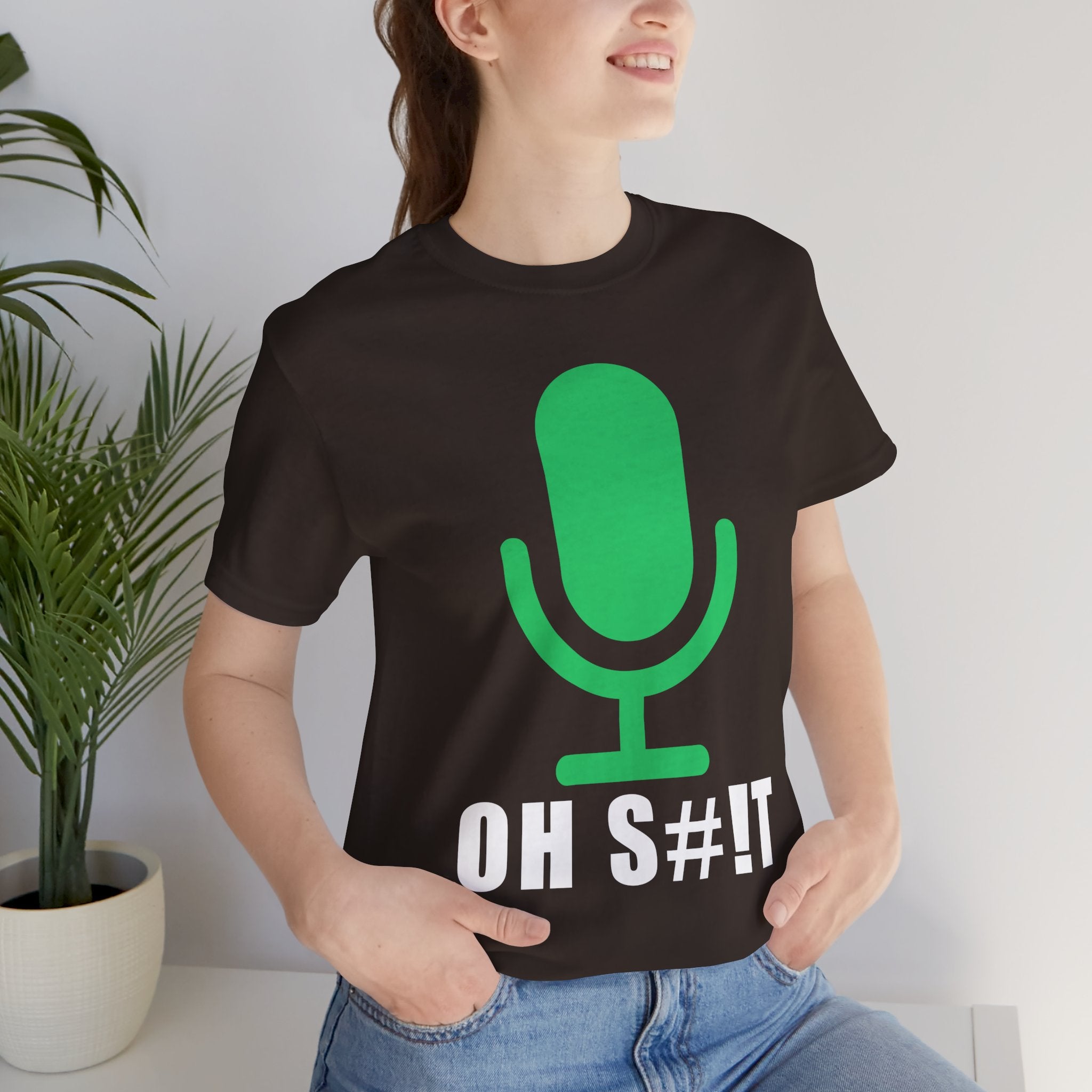 OH S#!T T-Shirt – Hot Mic Zoom Meeting Horror Graphic Tee