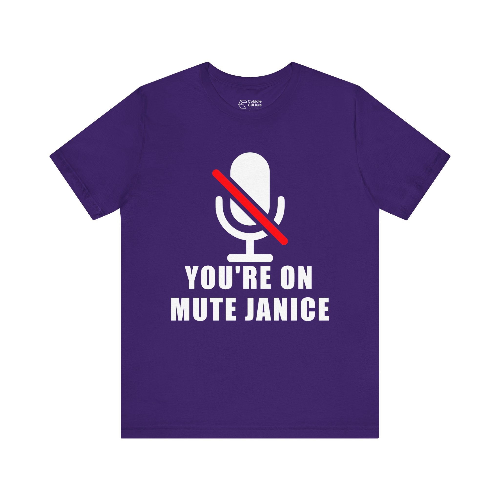 You’re On Mute, Janice T-Shirt – Funny Zoom Meeting Office Humor Graphic Tee