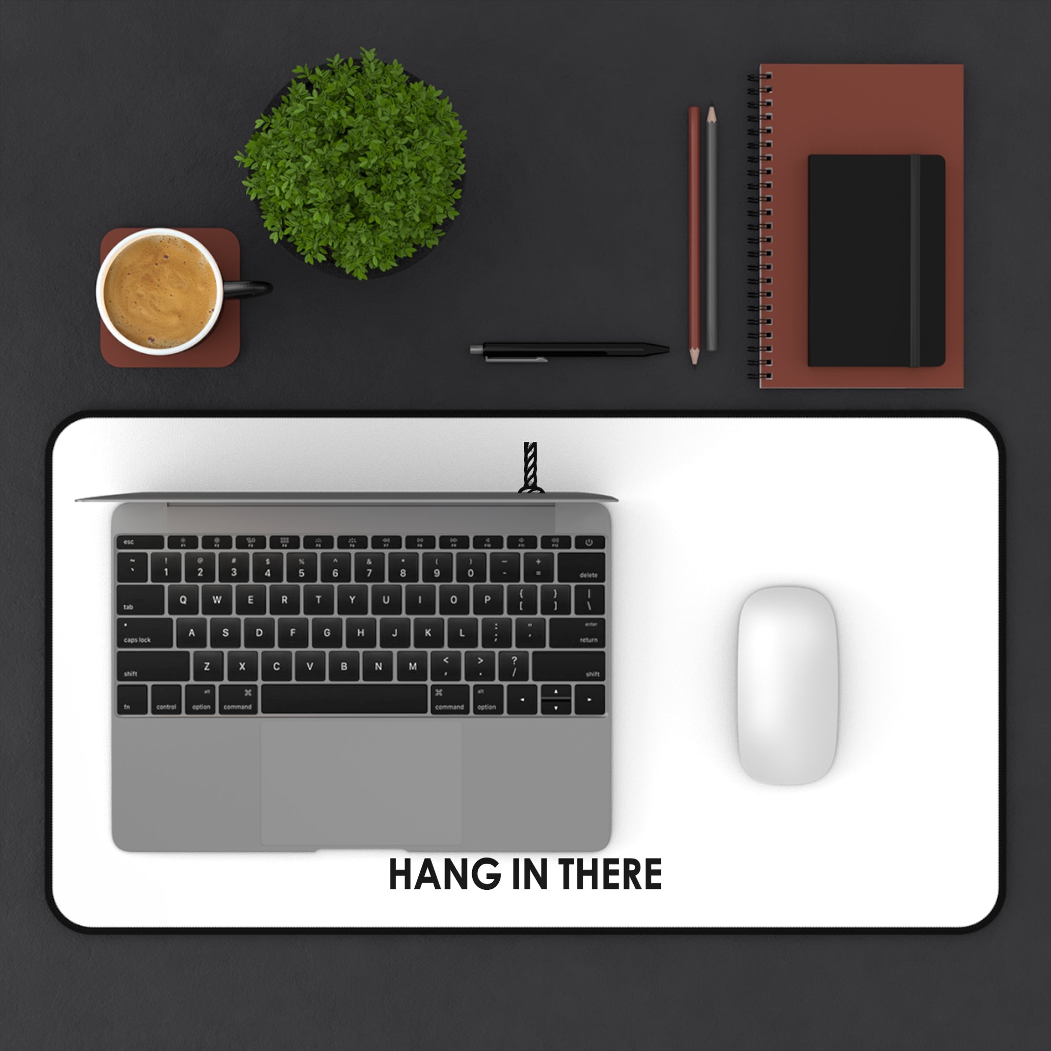 Hang In There Mouse Pad – Dark Humor Cat Clock Parody Desk Accessory
