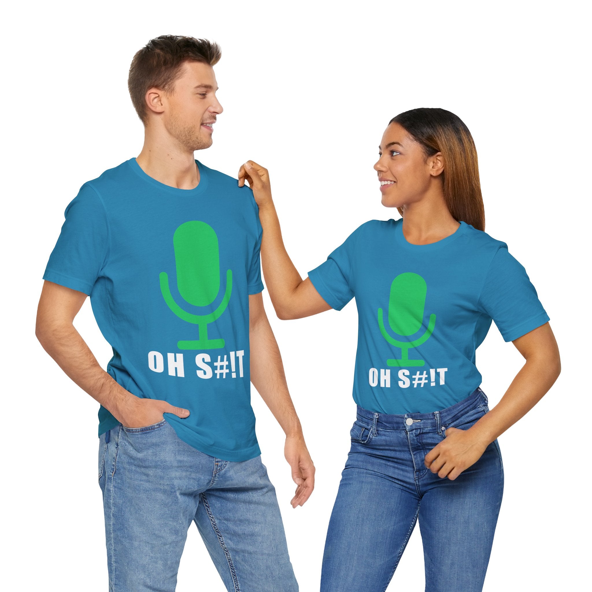 OH S#!T T-Shirt – Hot Mic Zoom Meeting Horror Graphic Tee