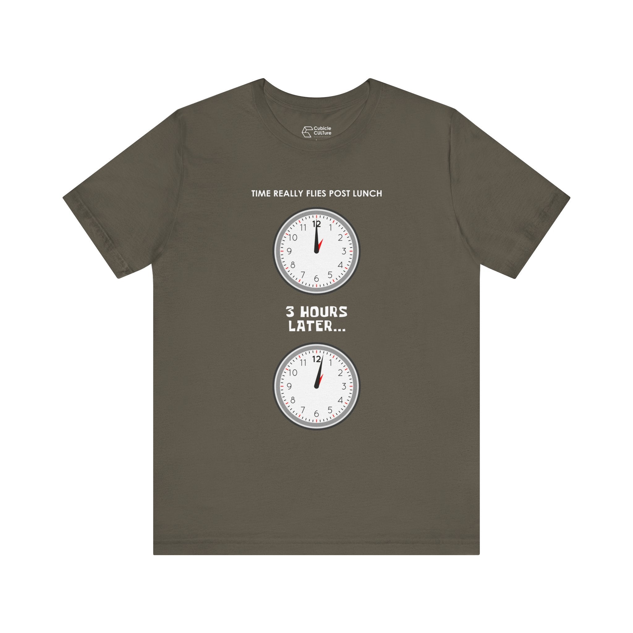 Post Lunch Woe T-Shirt – Dark Humor Afternoon Slump Graphic Tee