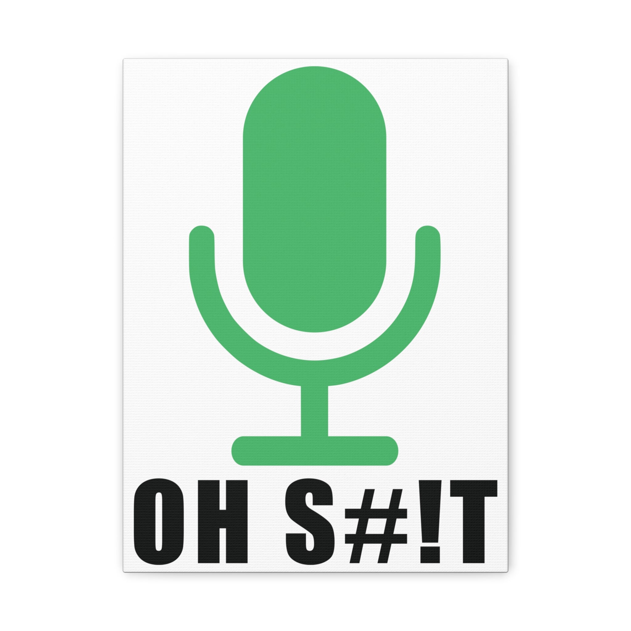 OH S#!T Canvas – Hot Mic Zoom Meeting Horror Office Wall Art