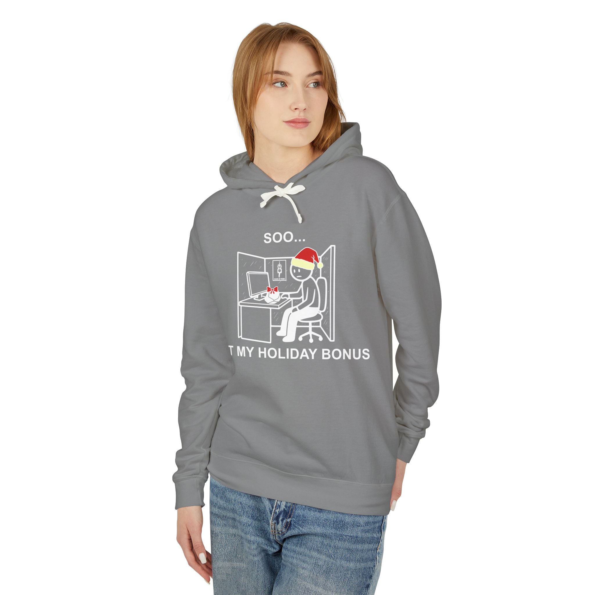Holiday Bonus Comic Hoodie – Dark Humor Corporate Christmas Office Sweatshirt
